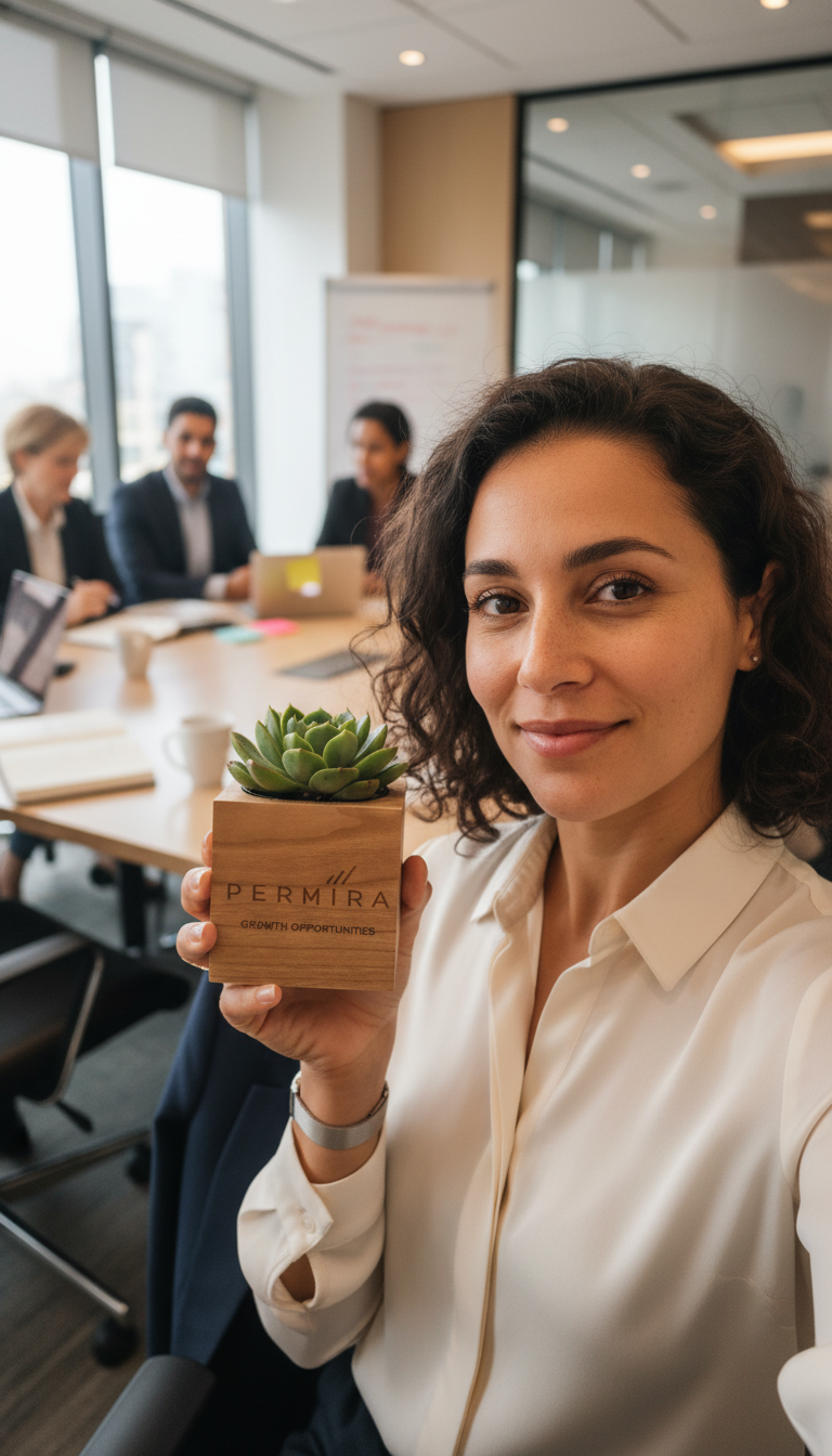 One Branded Wood Cube-Succulent - Corporate-The Succulent Source