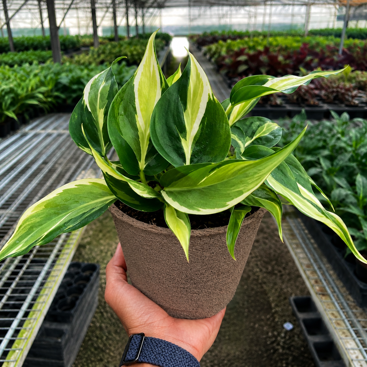 Philodendron 'Silver Stripe'-Indoor Plants-The Succulent Source