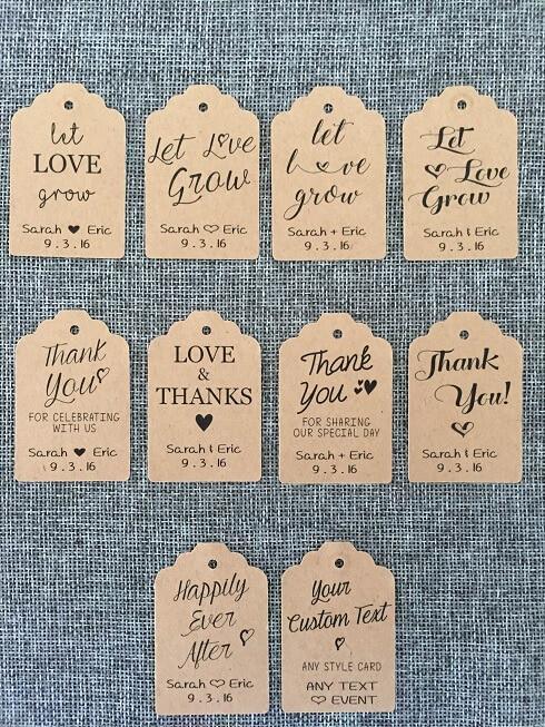 20 Hanging CUSTOM Favor Tags bulk wholesale succulent prices at the succulent source - 11