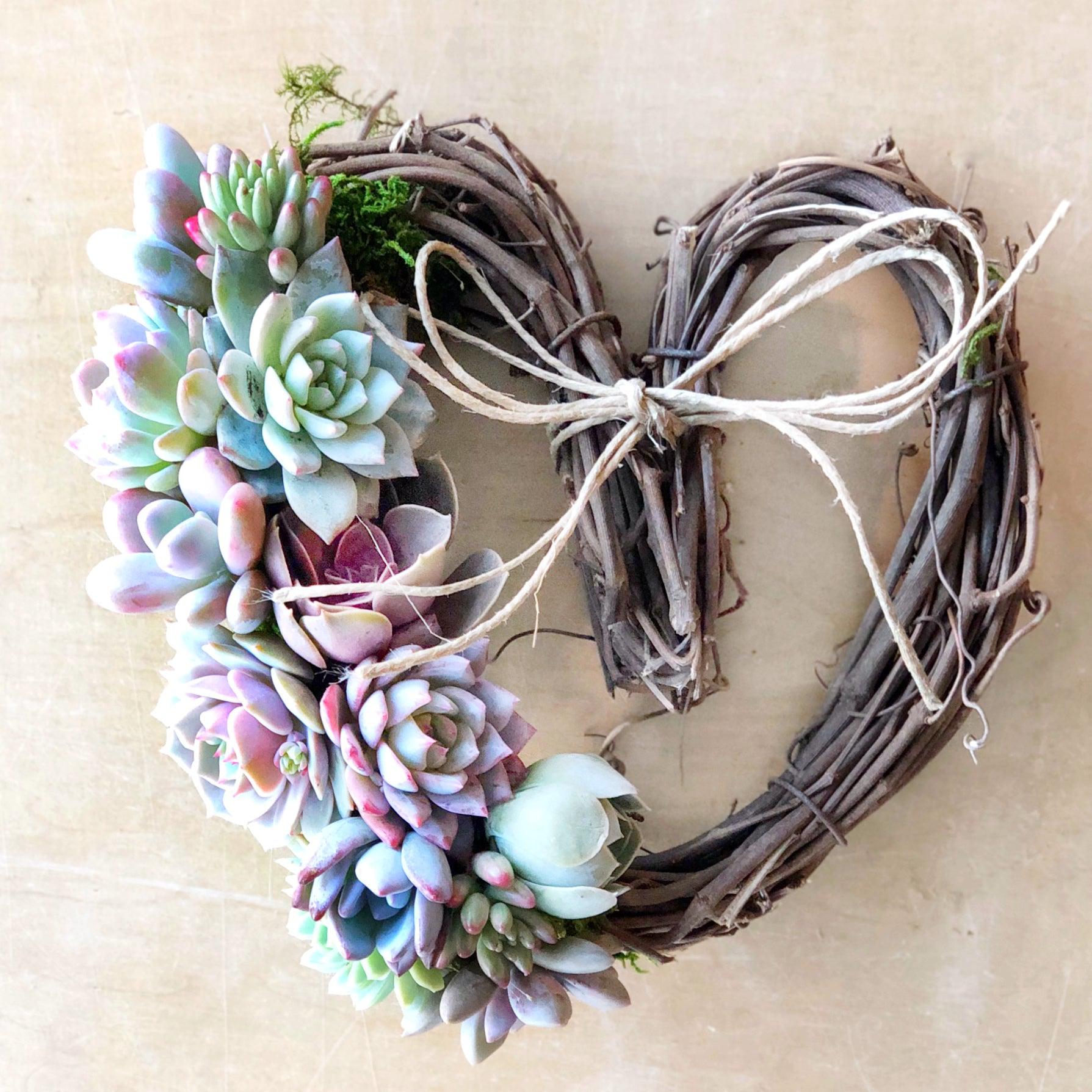 Sarah Succulent Trimmed Wreath.