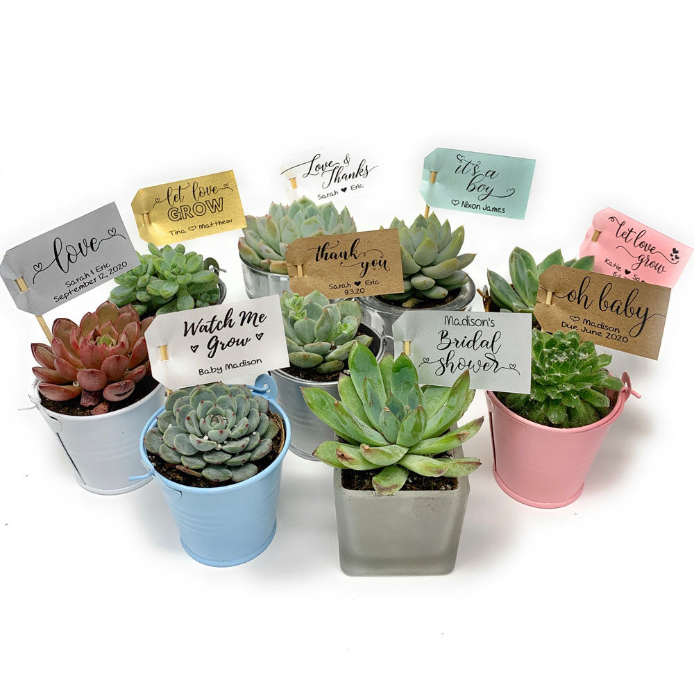 CUSTOM Favor Flag Tags (21 Pack)