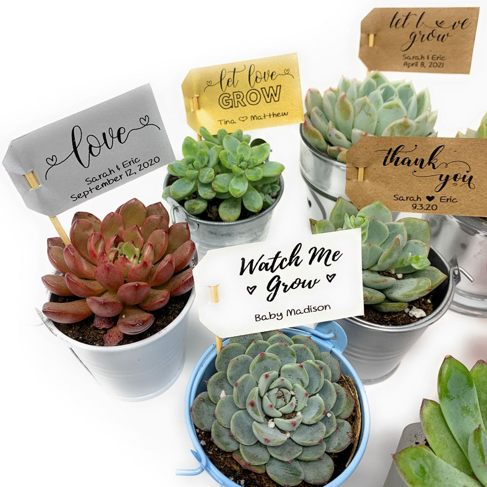 CUSTOM Favor Flag Tags (21 Pack)