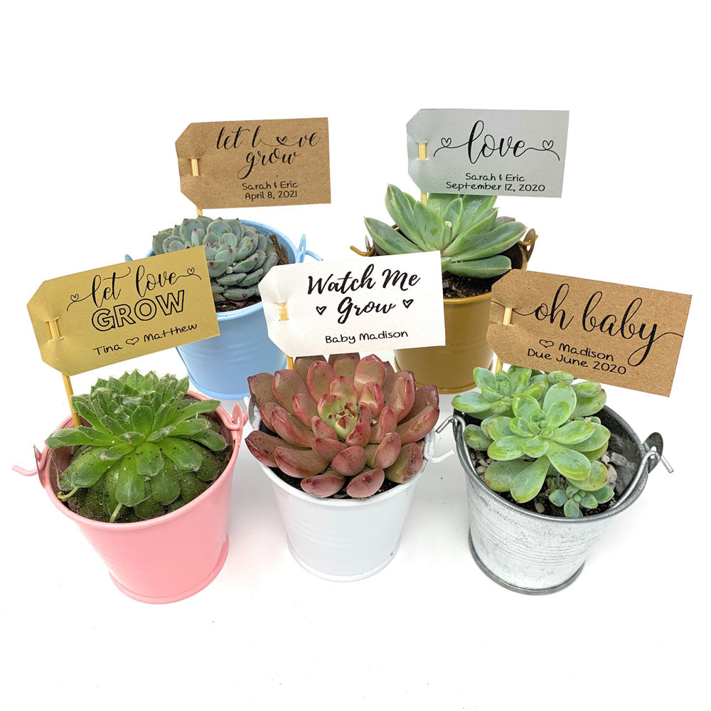 CUSTOM Favor Flag Tags (21 Pack)