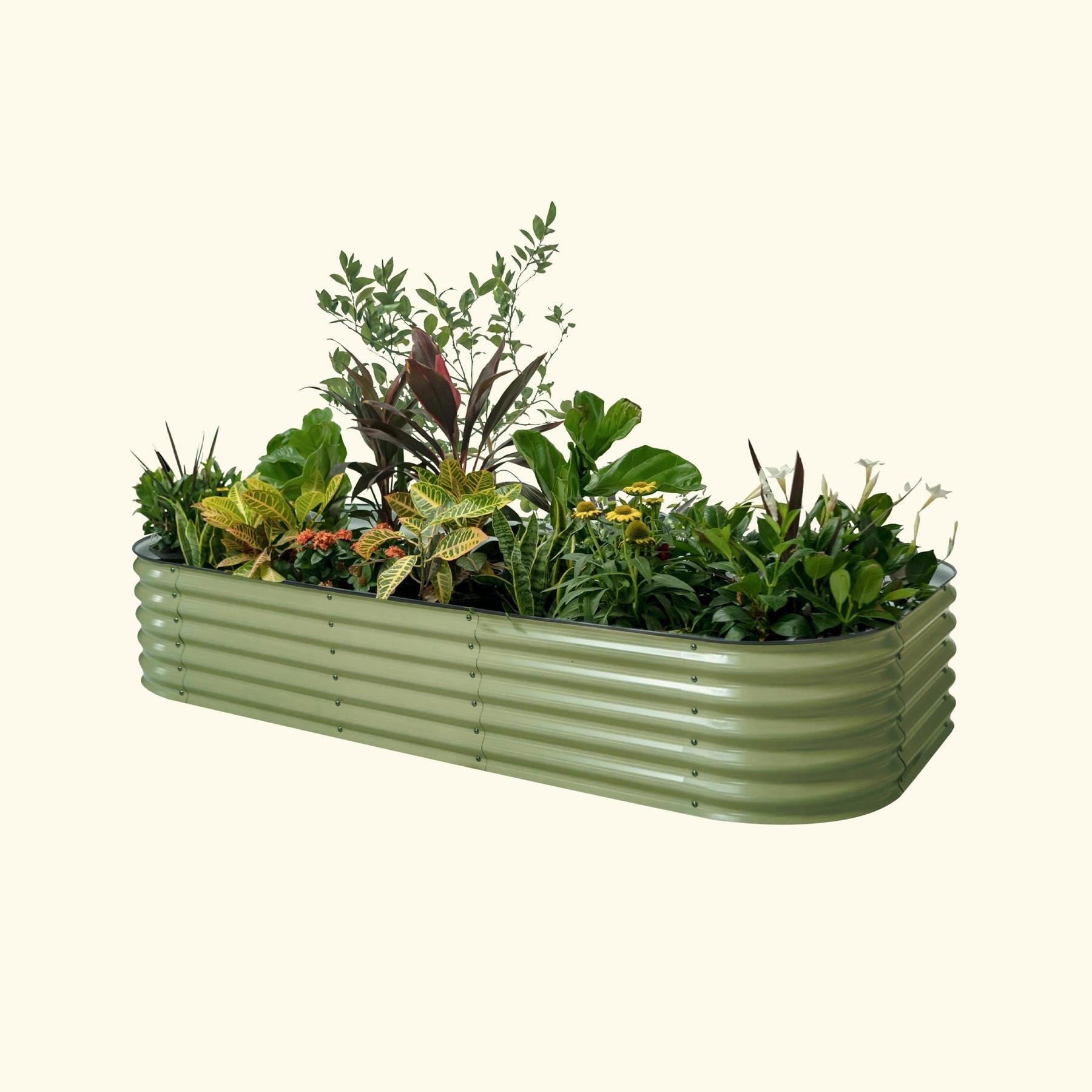 17" Tall 10 In 1 Jumbo Modular Metal Raised Garden Bed Kit-Garden beds-The Succulent Source