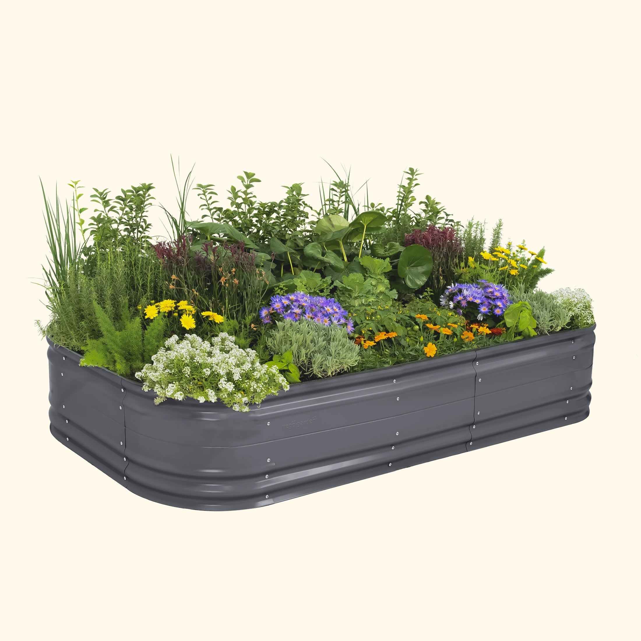 17" Tall 10 In 1 Jumbo Novel Modular Metal Raised Garden Bed Kit-Garden beds-The Succulent Source