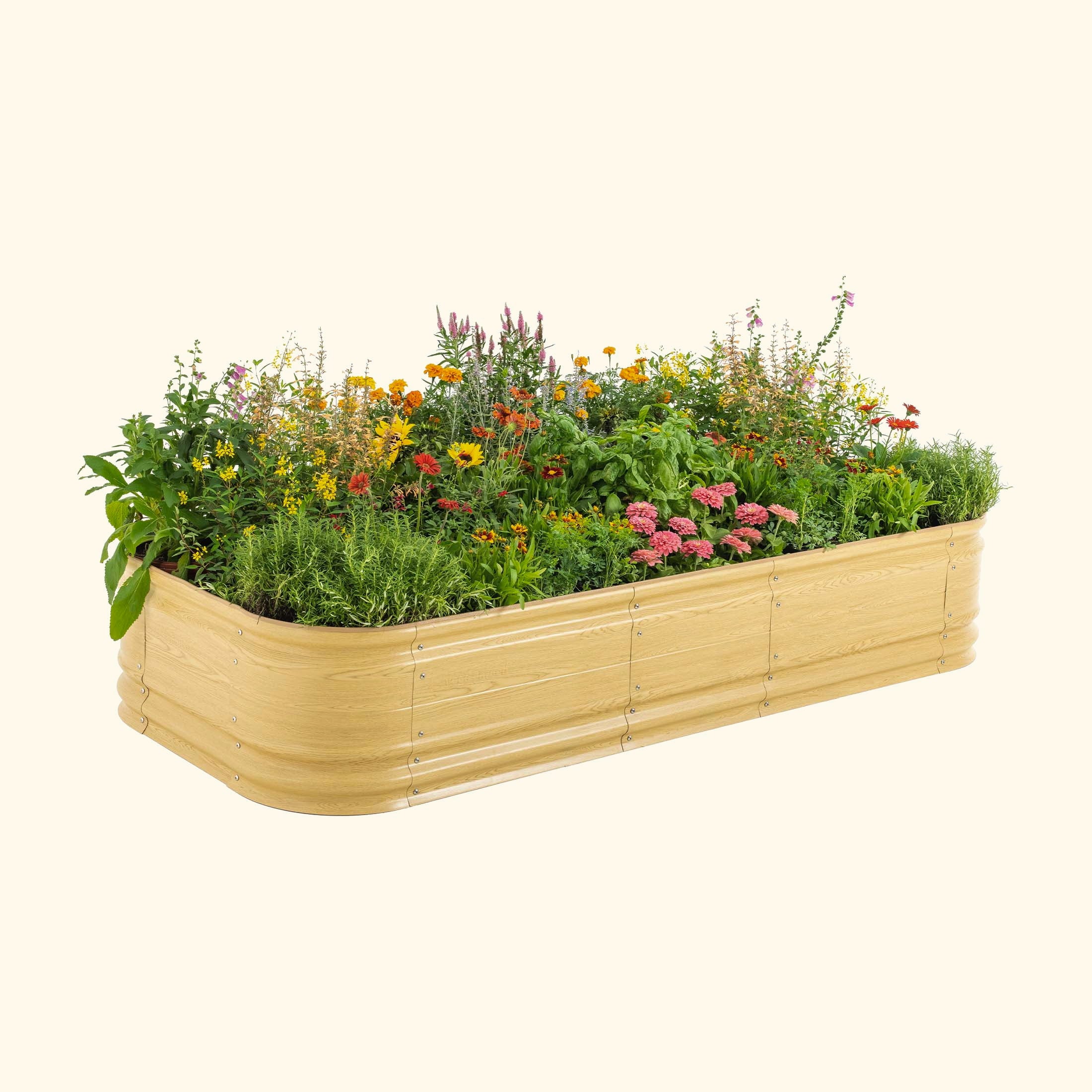 17" Tall 10 In 1 Jumbo Novel Modular Metal Raised Garden Bed Kit-Garden beds-The Succulent Source