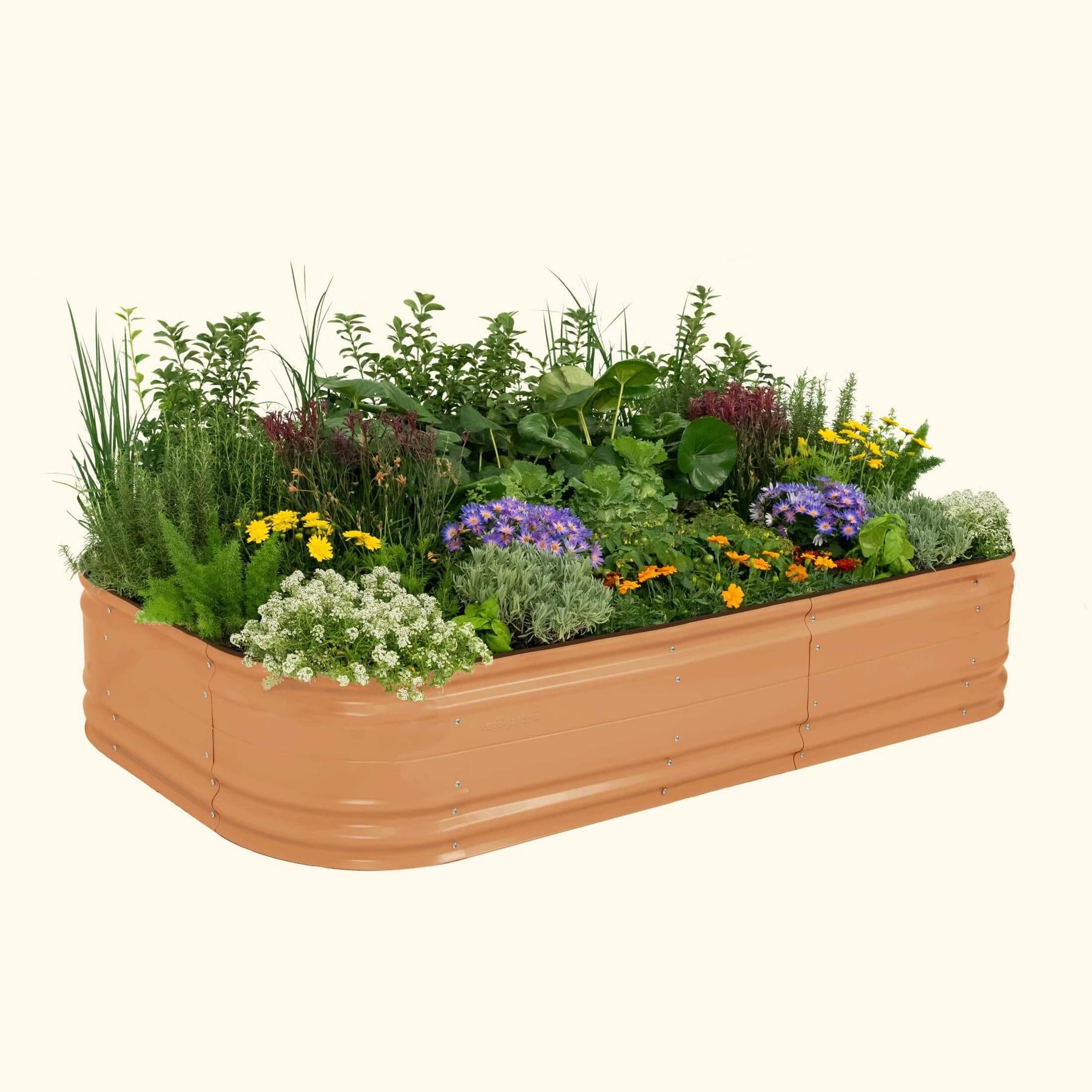 17" Tall 10 In 1 Jumbo Novel Modular Metal Raised Garden Bed Kit-Garden beds-The Succulent Source