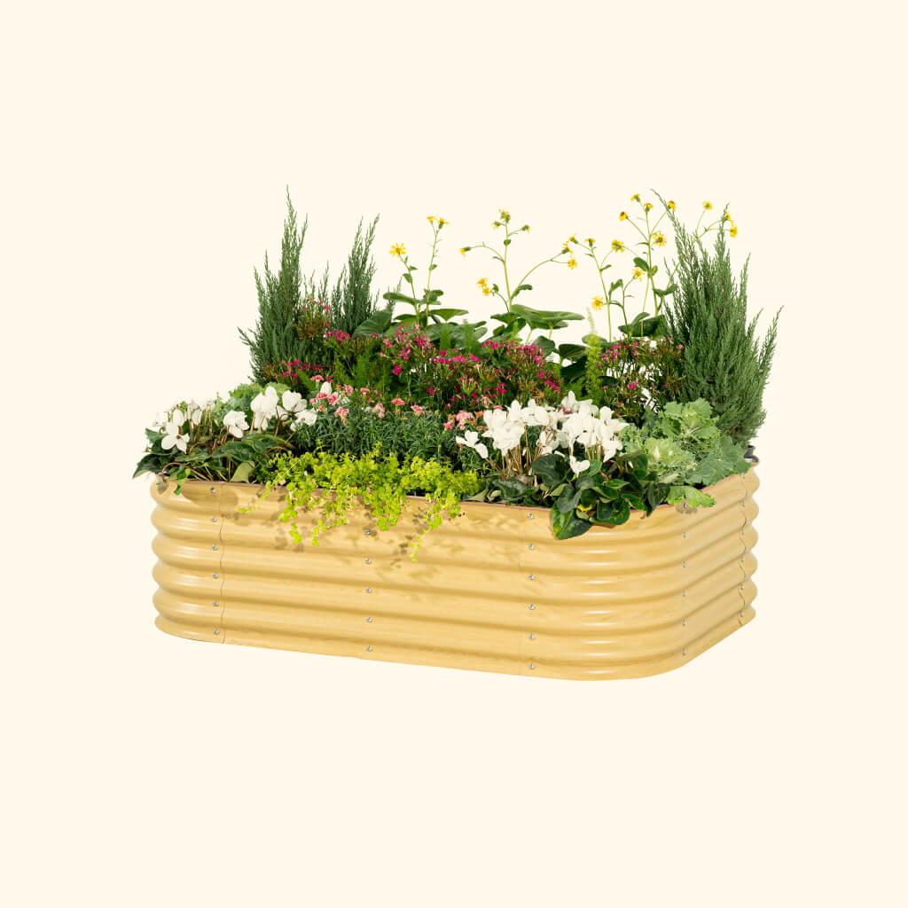 17" Tall 6 In 1 Medium Modular Metal Raised Garden Bed Kit-Garden beds-The Succulent Source