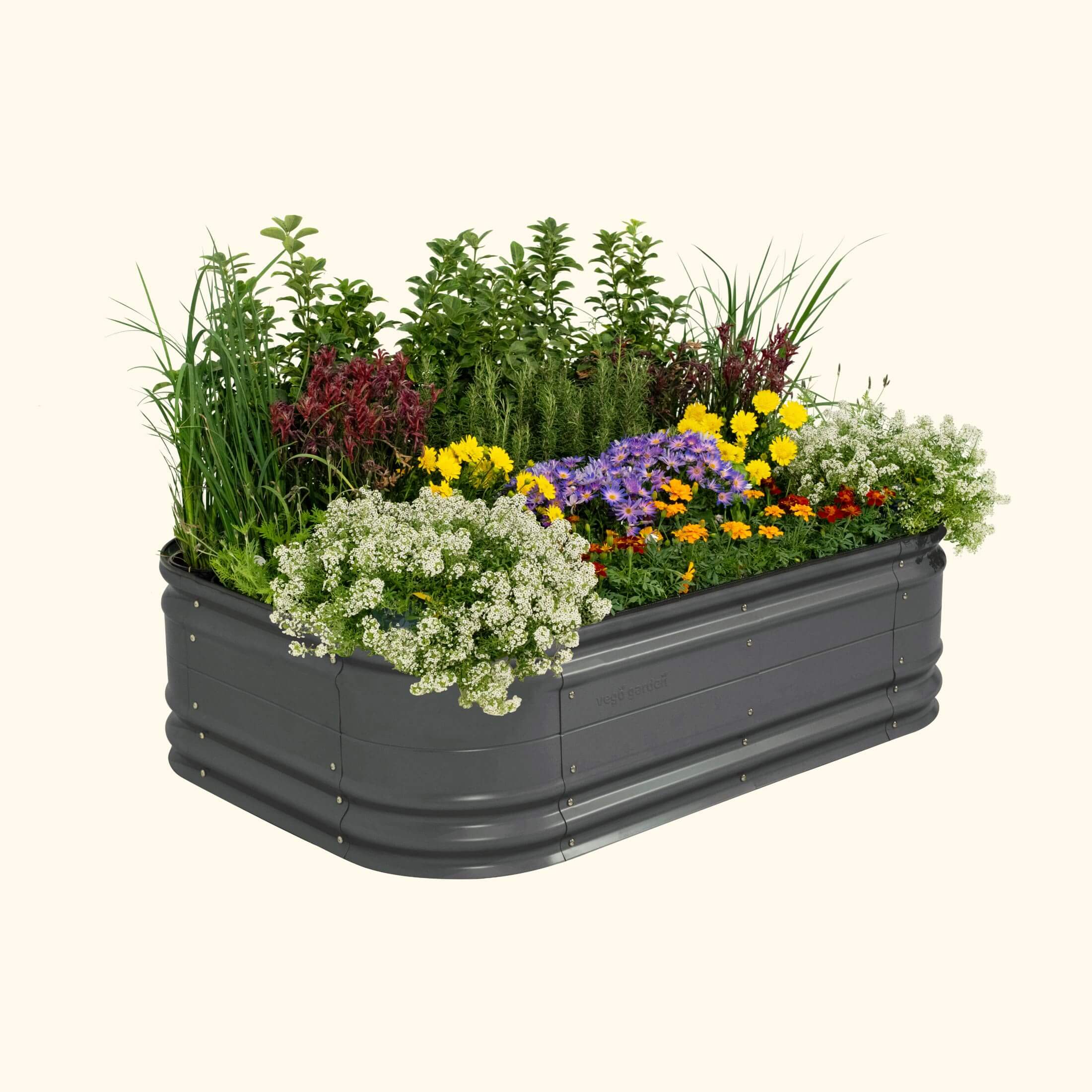 17" Tall 6 In 1 Medium Novel Modular Metal Raised Garden Bed Kit-Garden beds-The Succulent Source