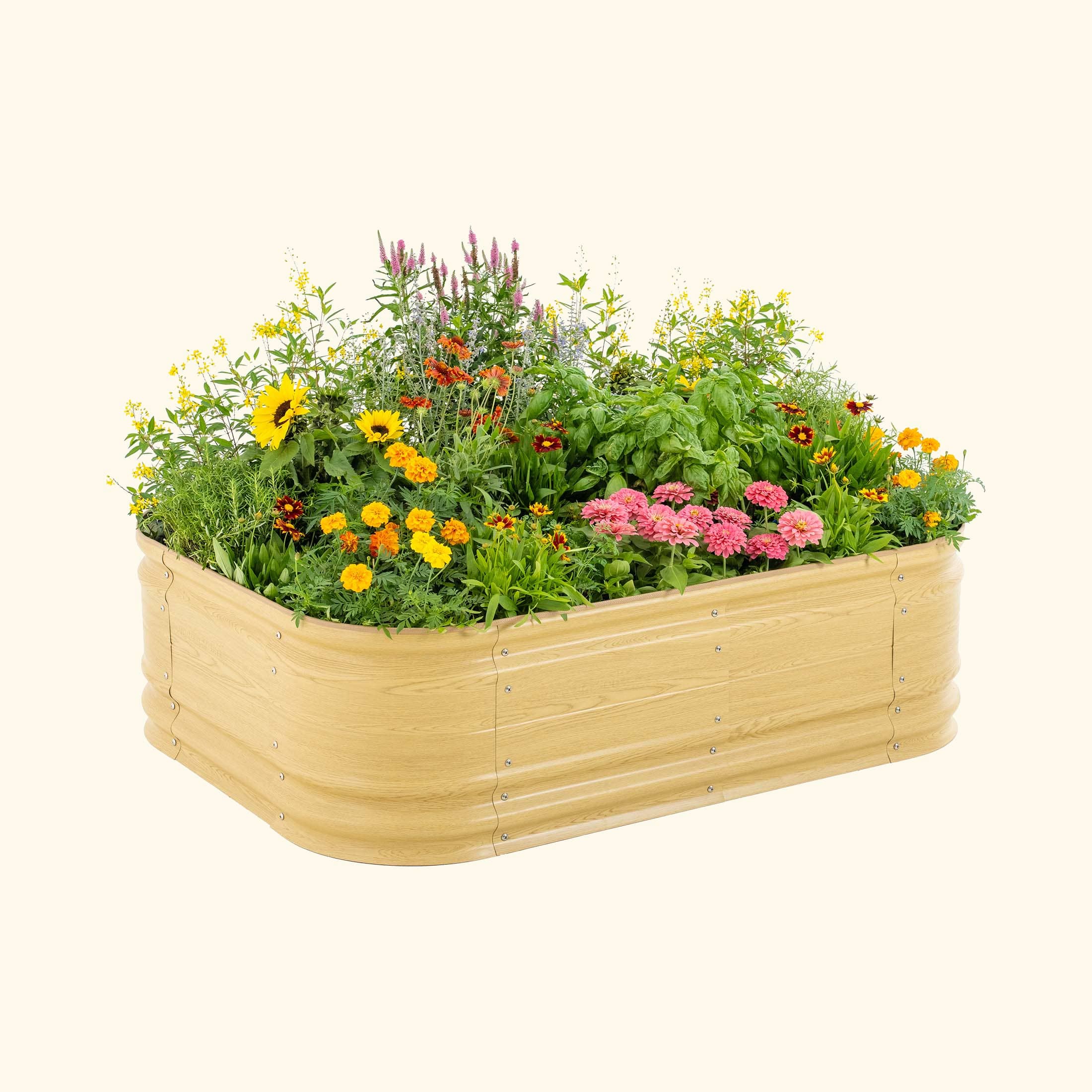 17" Tall 6 In 1 Medium Novel Modular Metal Raised Garden Bed Kit-Garden beds-The Succulent Source