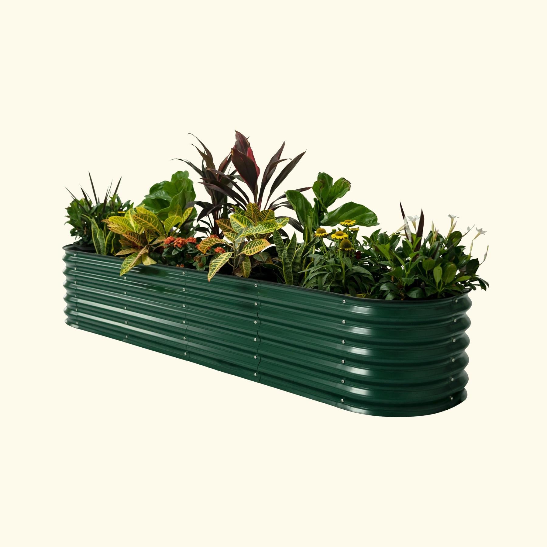 17" Tall 9 In 1 Large Modular Metal Raised Garden Bed Kit-Garden beds-The Succulent Source