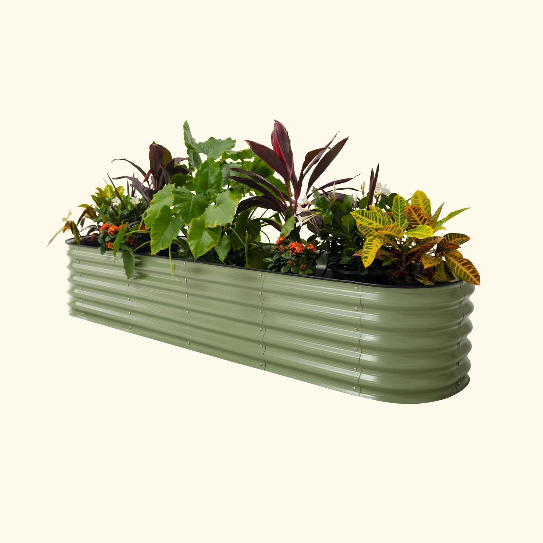 17" Tall 9 In 1 Large Modular Metal Raised Garden Bed Kit-Garden beds-The Succulent Source