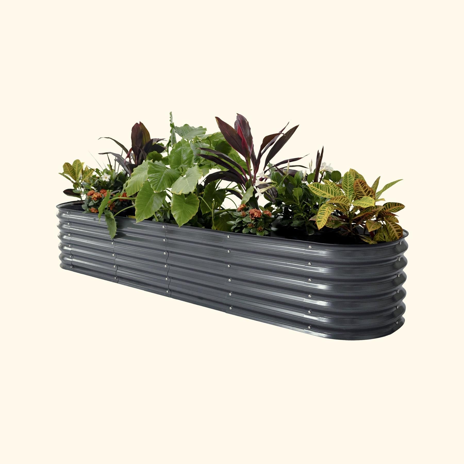 17" Tall 9 In 1 Large Modular Metal Raised Garden Bed Kit-Garden beds-The Succulent Source