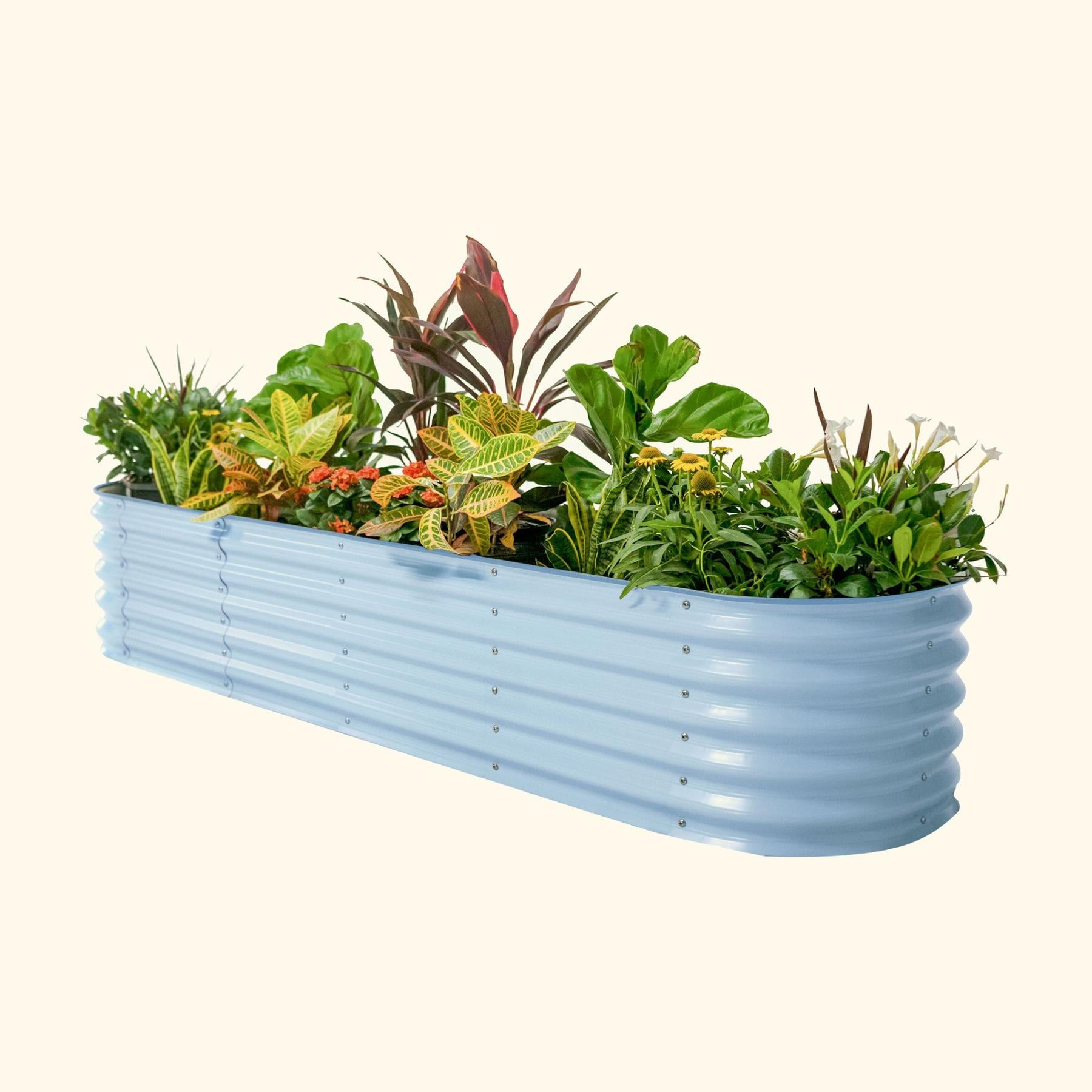 17" Tall 9 In 1 Large Modular Metal Raised Garden Bed Kit-Garden beds-The Succulent Source