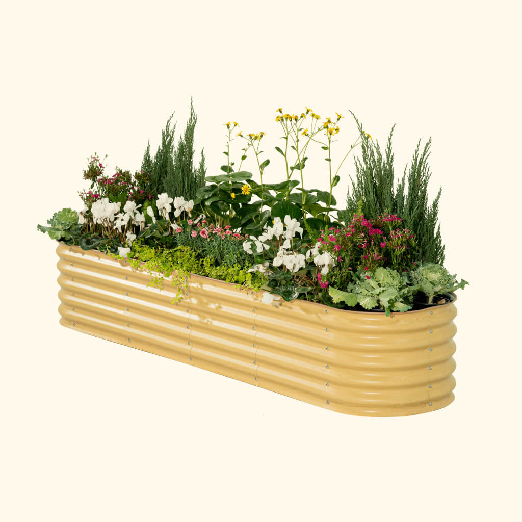 17" Tall 9 In 1 Large Modular Metal Raised Garden Bed Kit-Garden beds-The Succulent Source