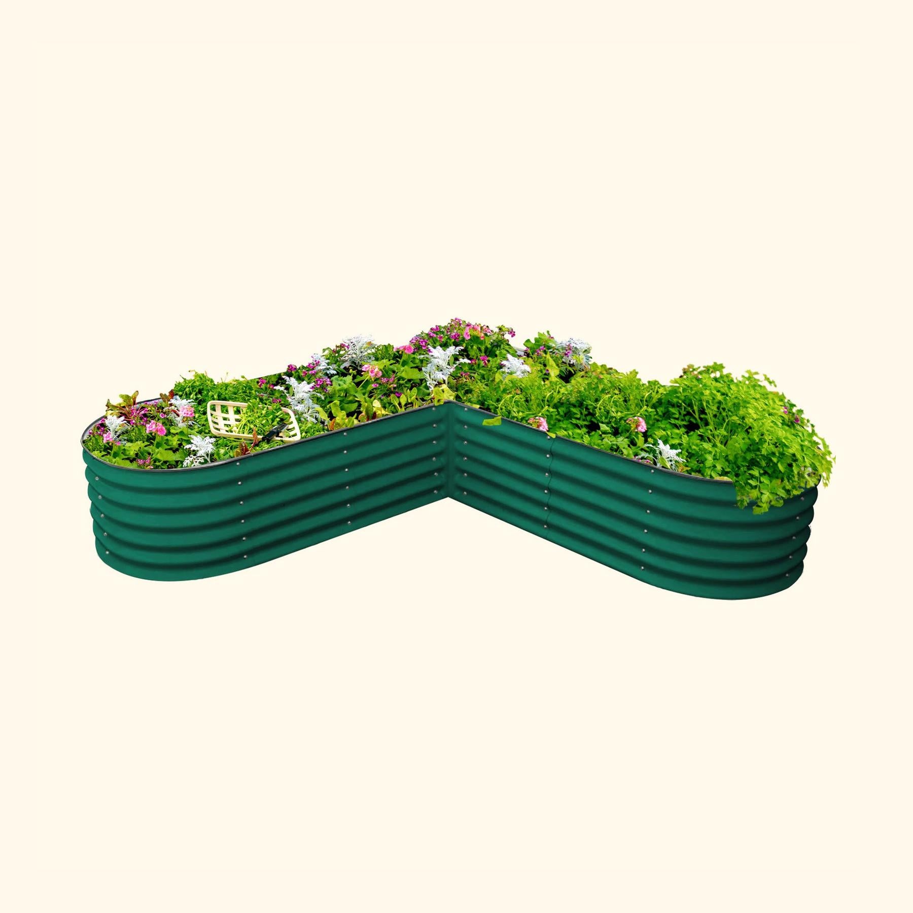 17" Tall L-Shaped Raised Garden Bed Kit - Large Size-Garden beds-The Succulent Source