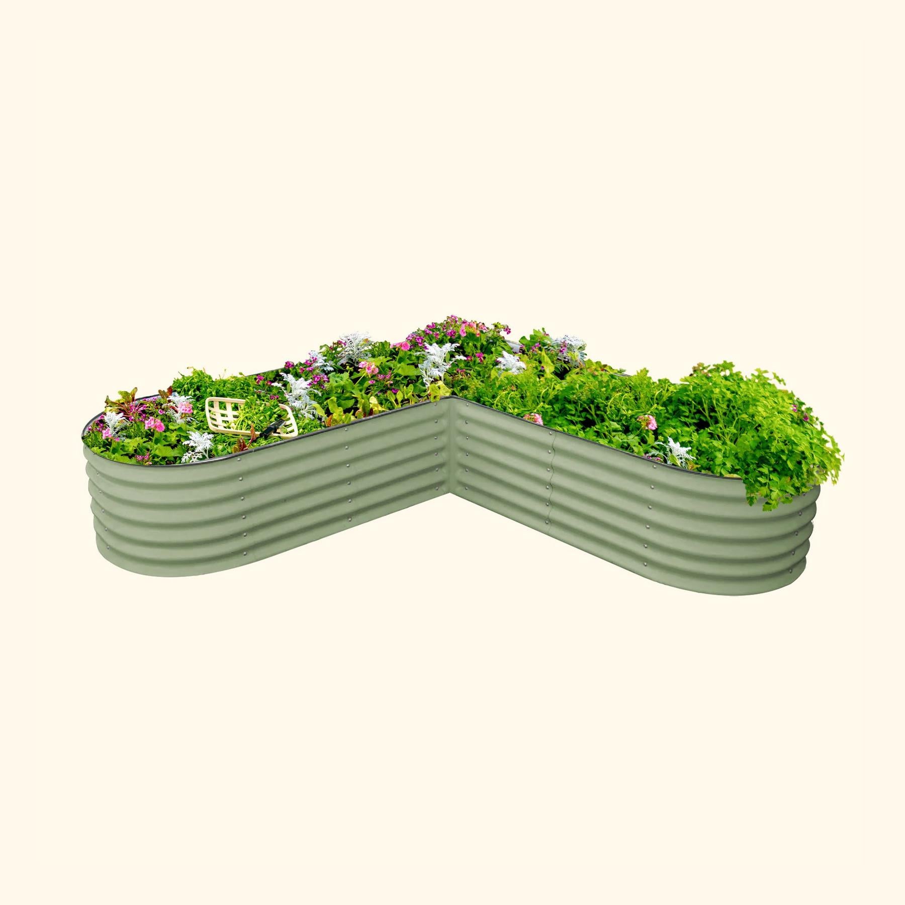 17" Tall L-Shaped Raised Garden Bed Kit - Large Size-Garden beds-The Succulent Source