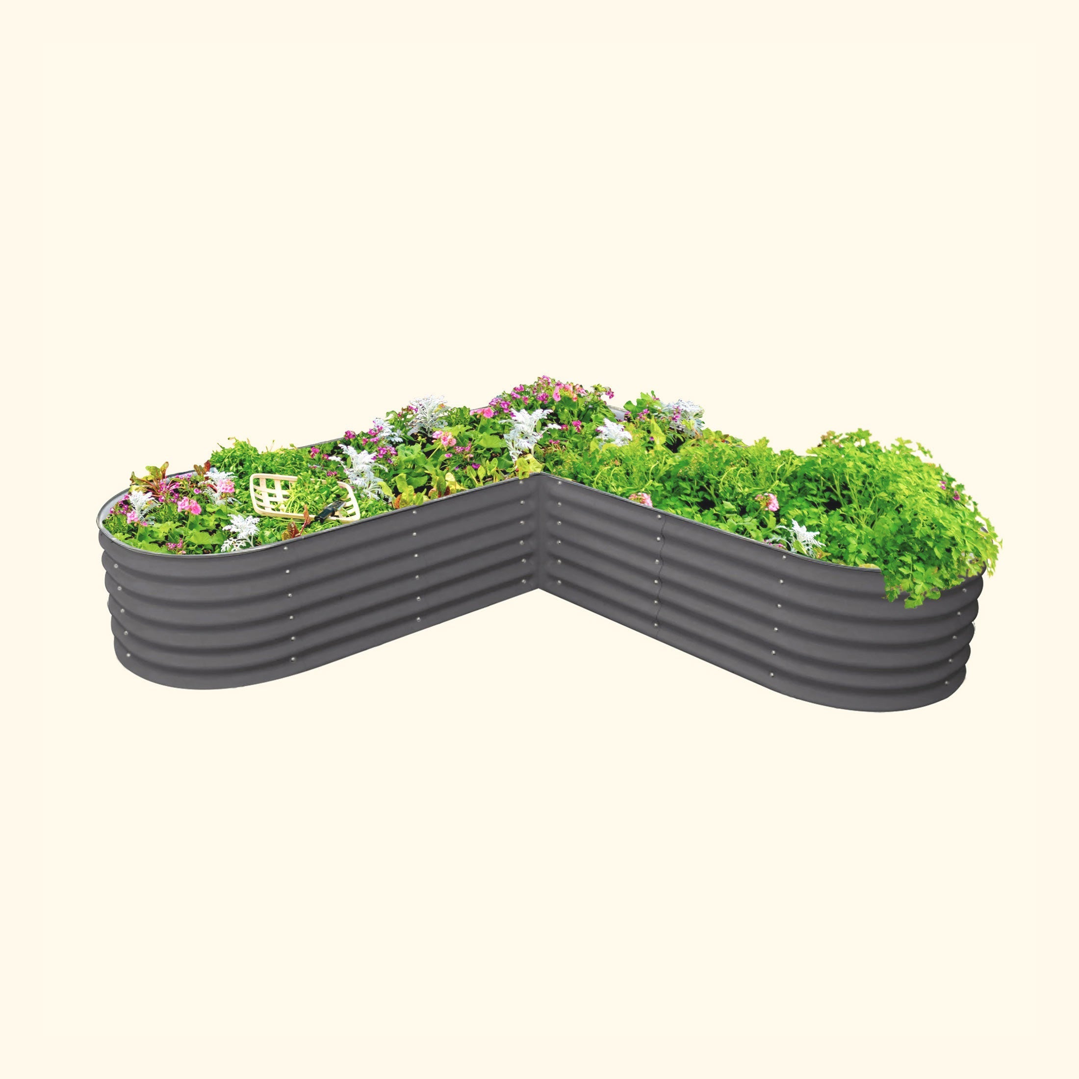 17" Tall L-Shaped Raised Garden Bed Kit - Large Size-Garden beds-The Succulent Source