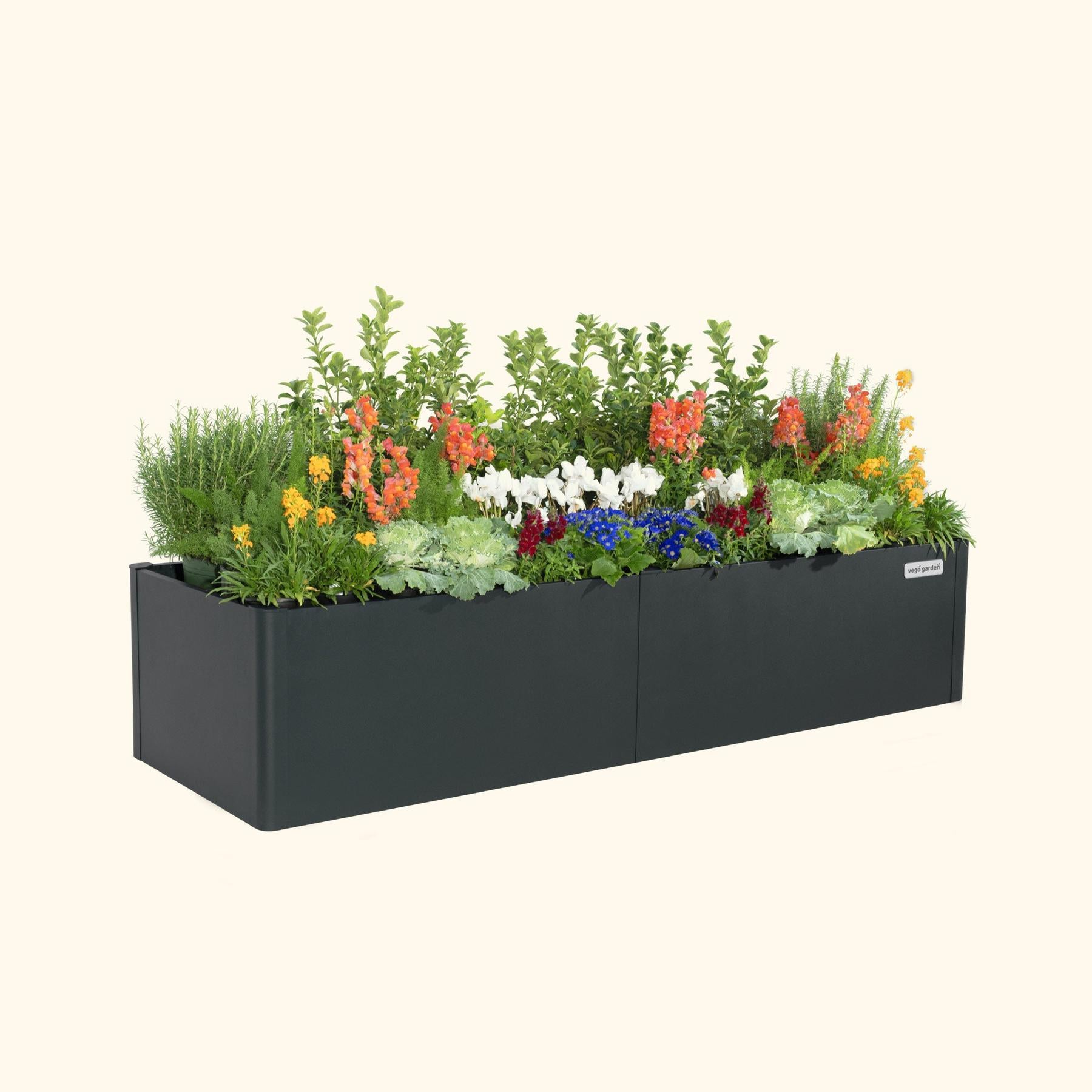 17" Tall Modern 27" x 83" Metal Raised Garden Bed-Garden beds-The Succulent Source