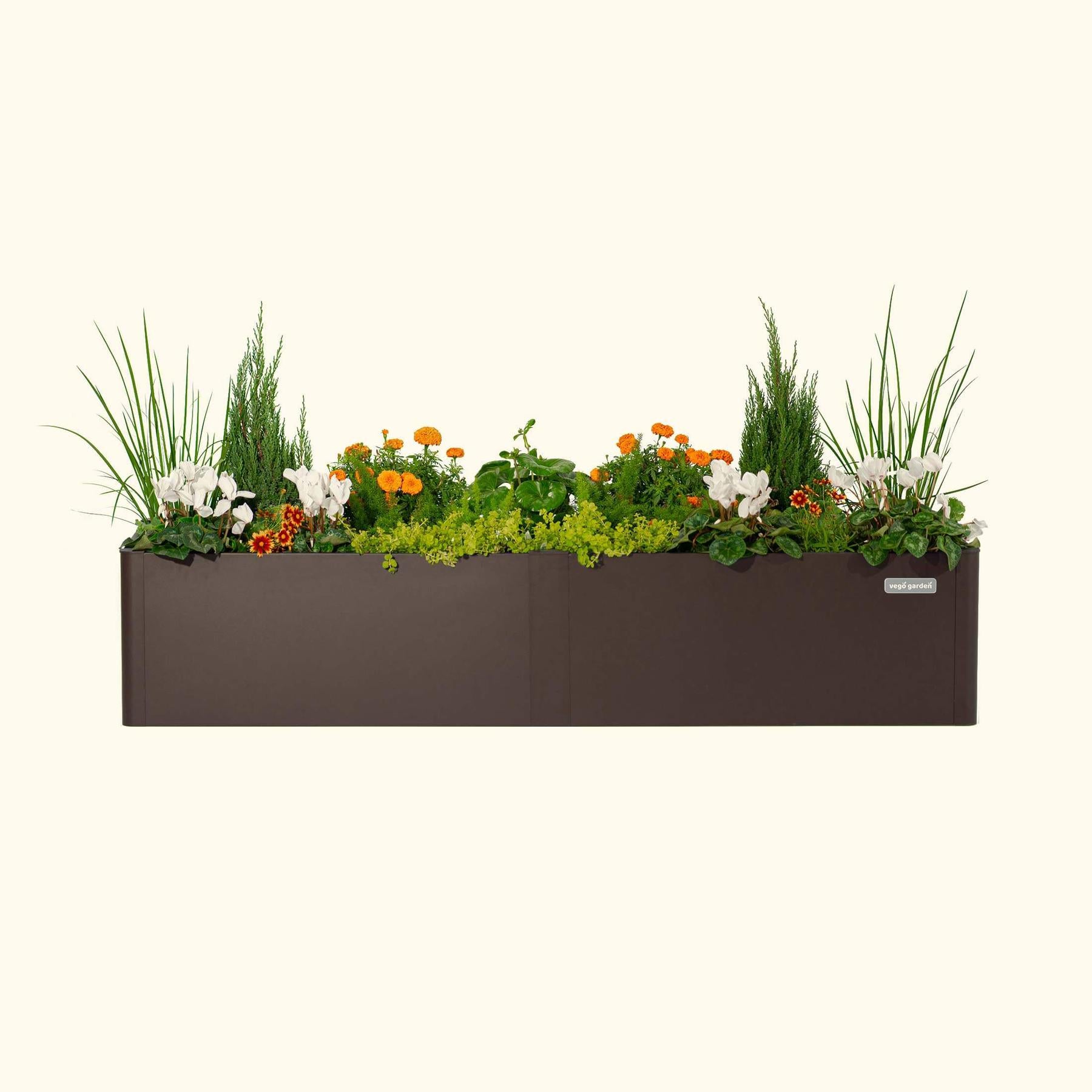 17" Tall Modern 42" x 83" Metal Raised Garden Bed-Garden beds-The Succulent Source