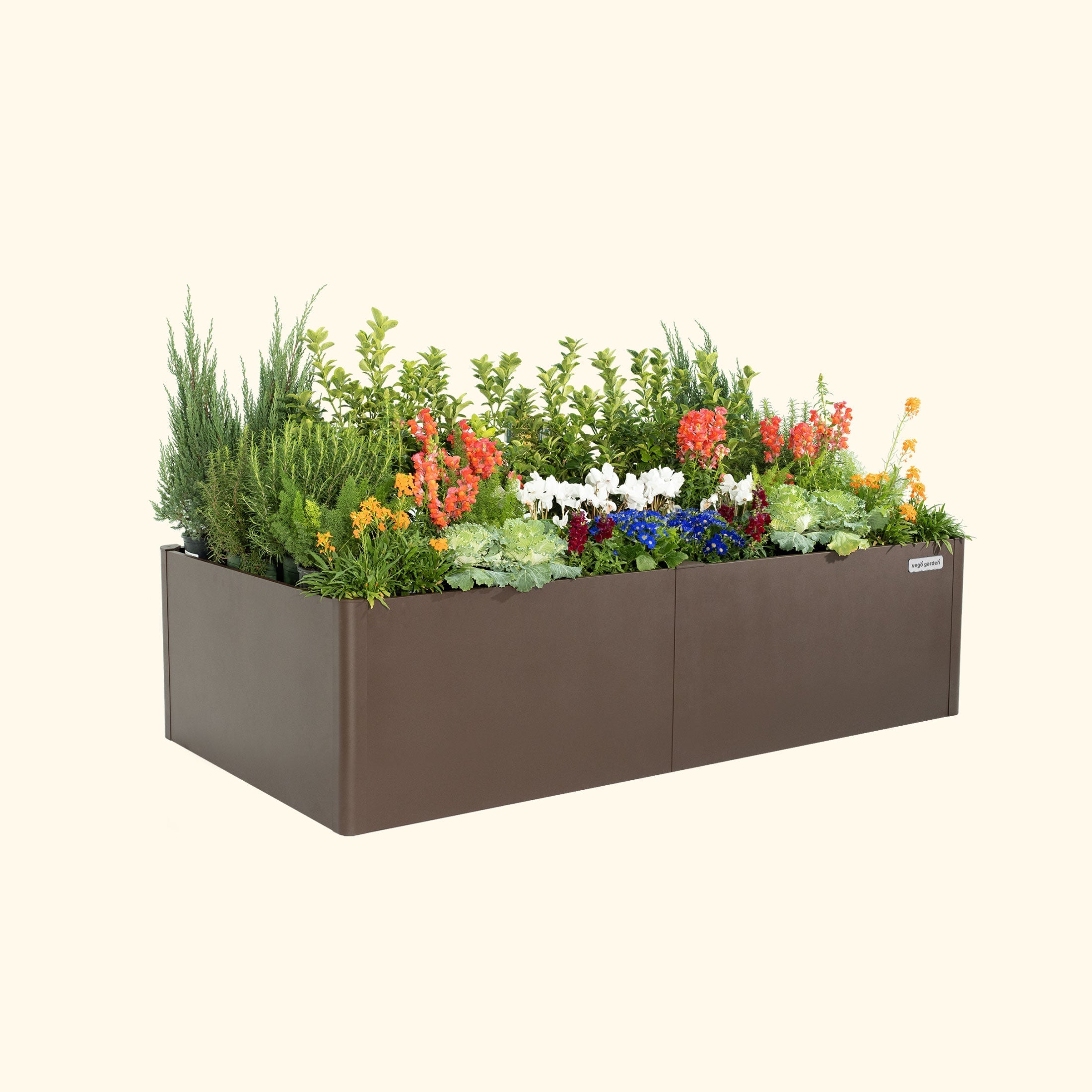 17" Tall Modern 42" x 83" Metal Raised Garden Bed-Garden beds-The Succulent Source