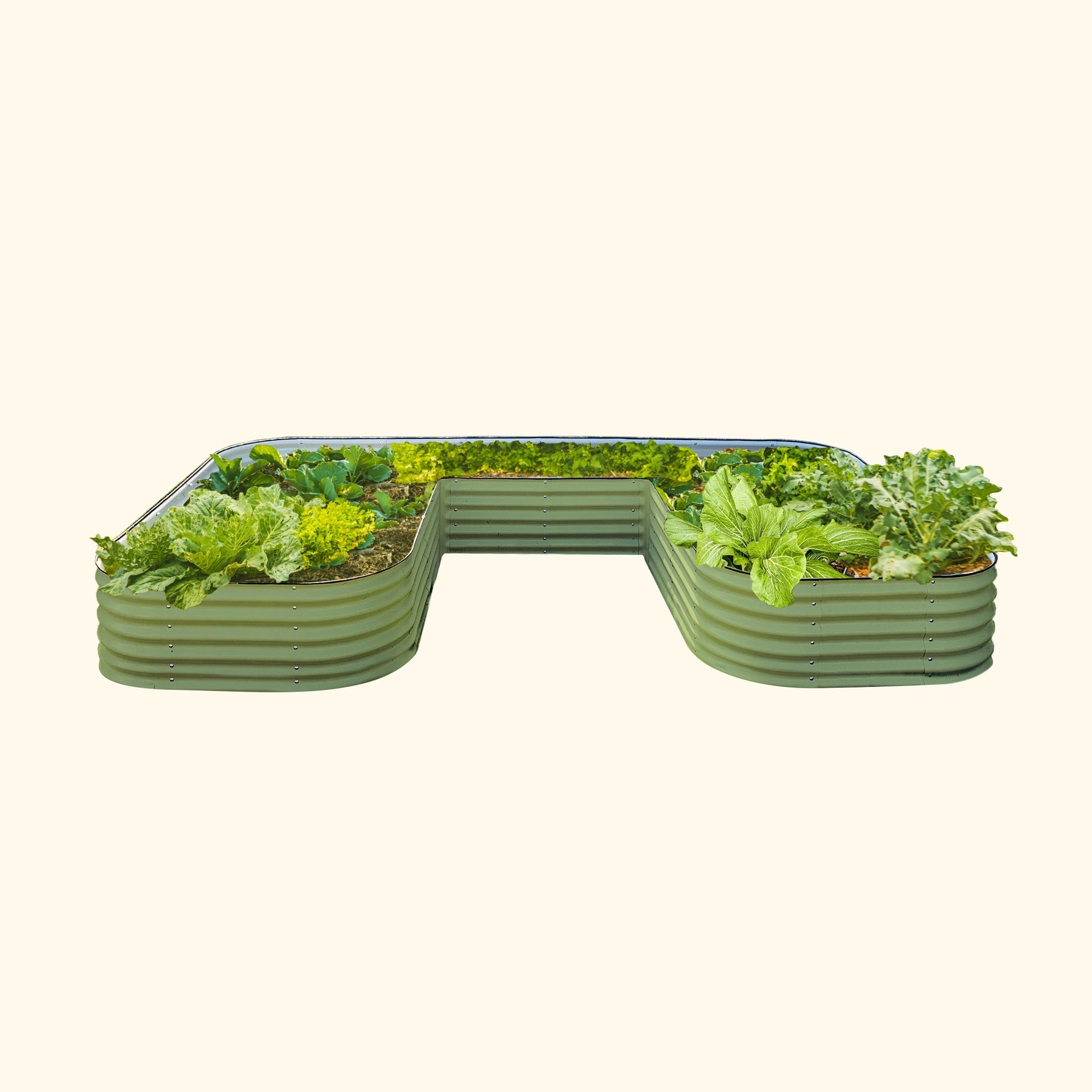 17" Tall U-Shaped Raised Garden Bed Kit - Jumbo Size-Garden beds-The Succulent Source