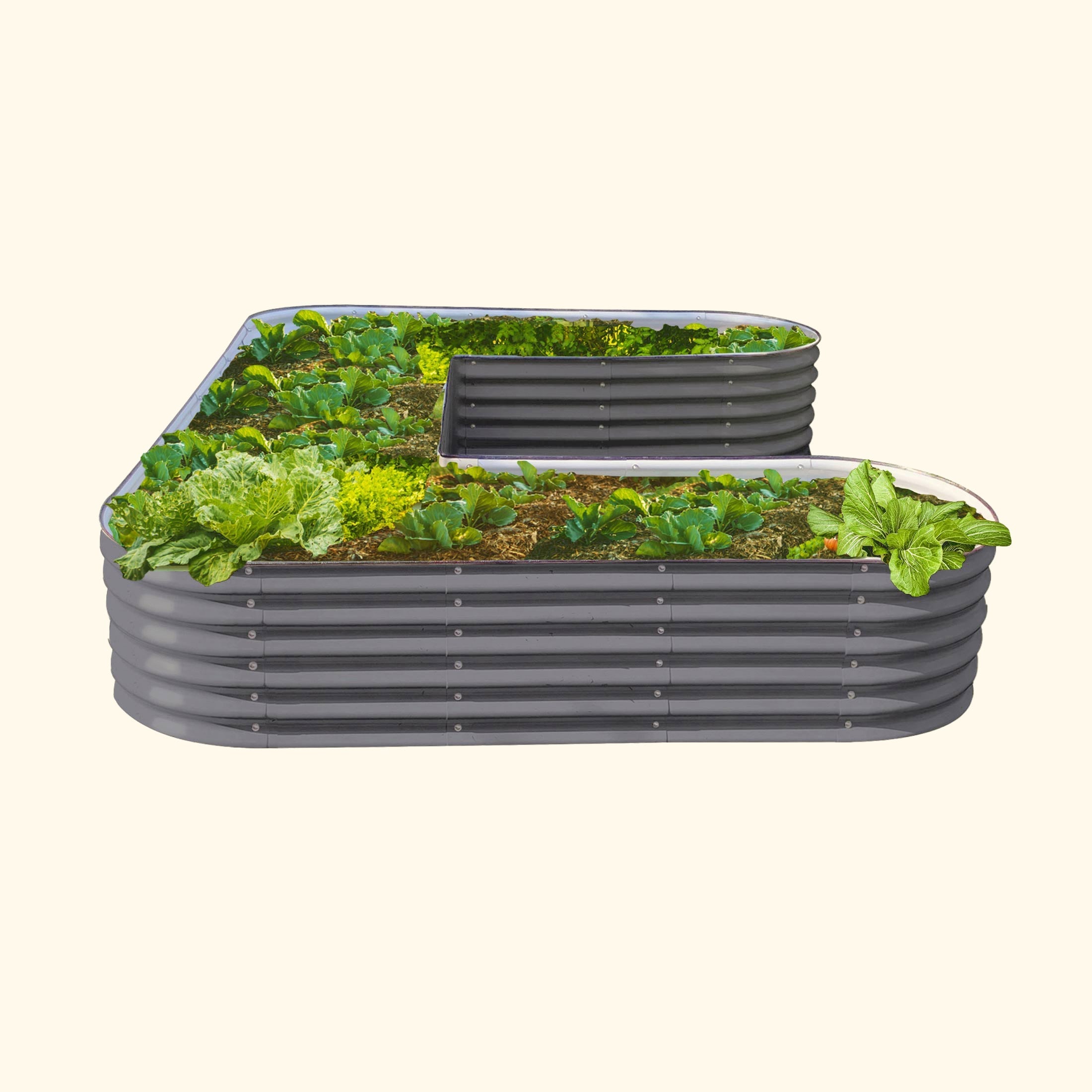 17" Tall U-Shaped Raised Garden Bed Kit - Large Size-Garden beds-The Succulent Source