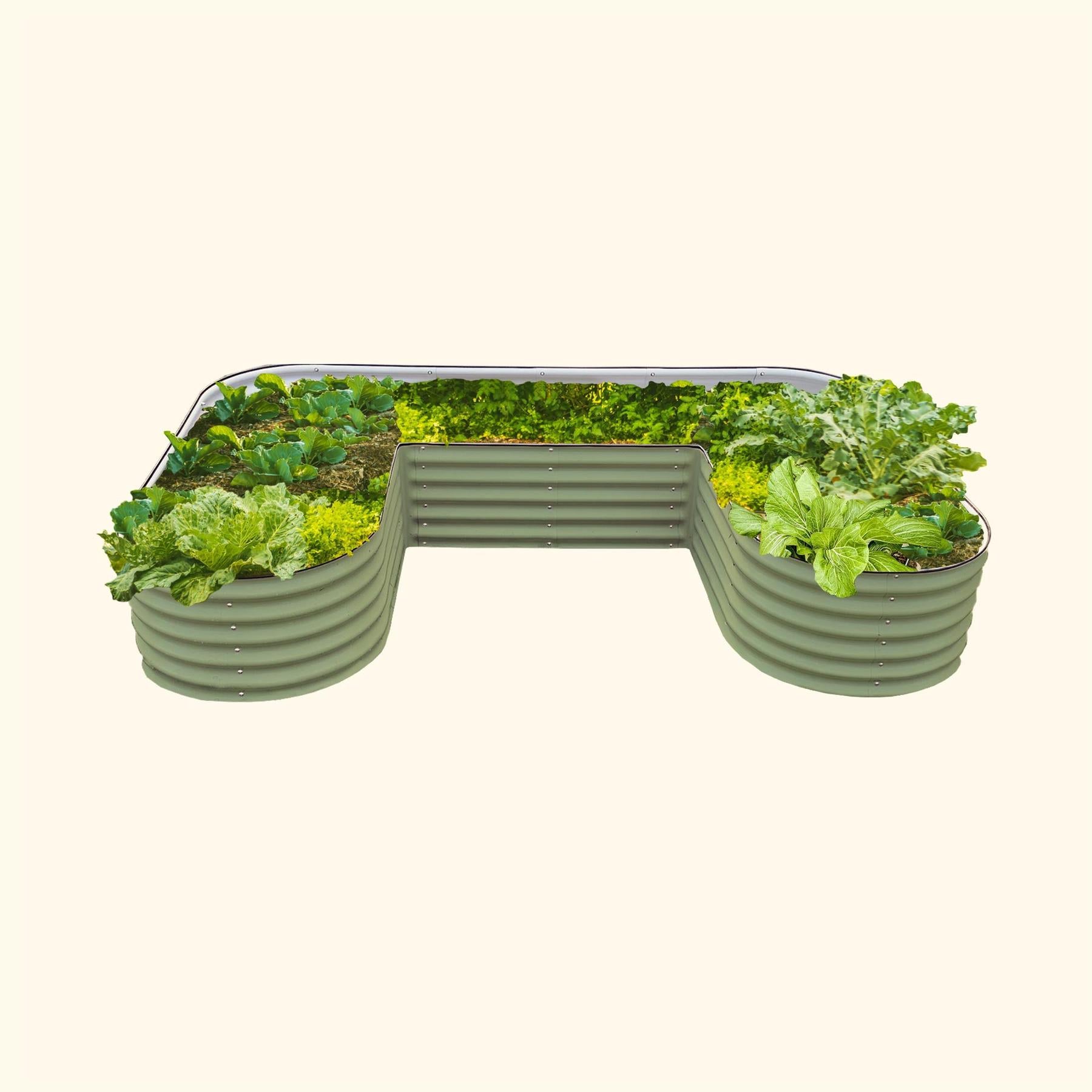 17" Tall U Shaped Raised Garden Bed Kit - Standard Size-Garden beds-The Succulent Source