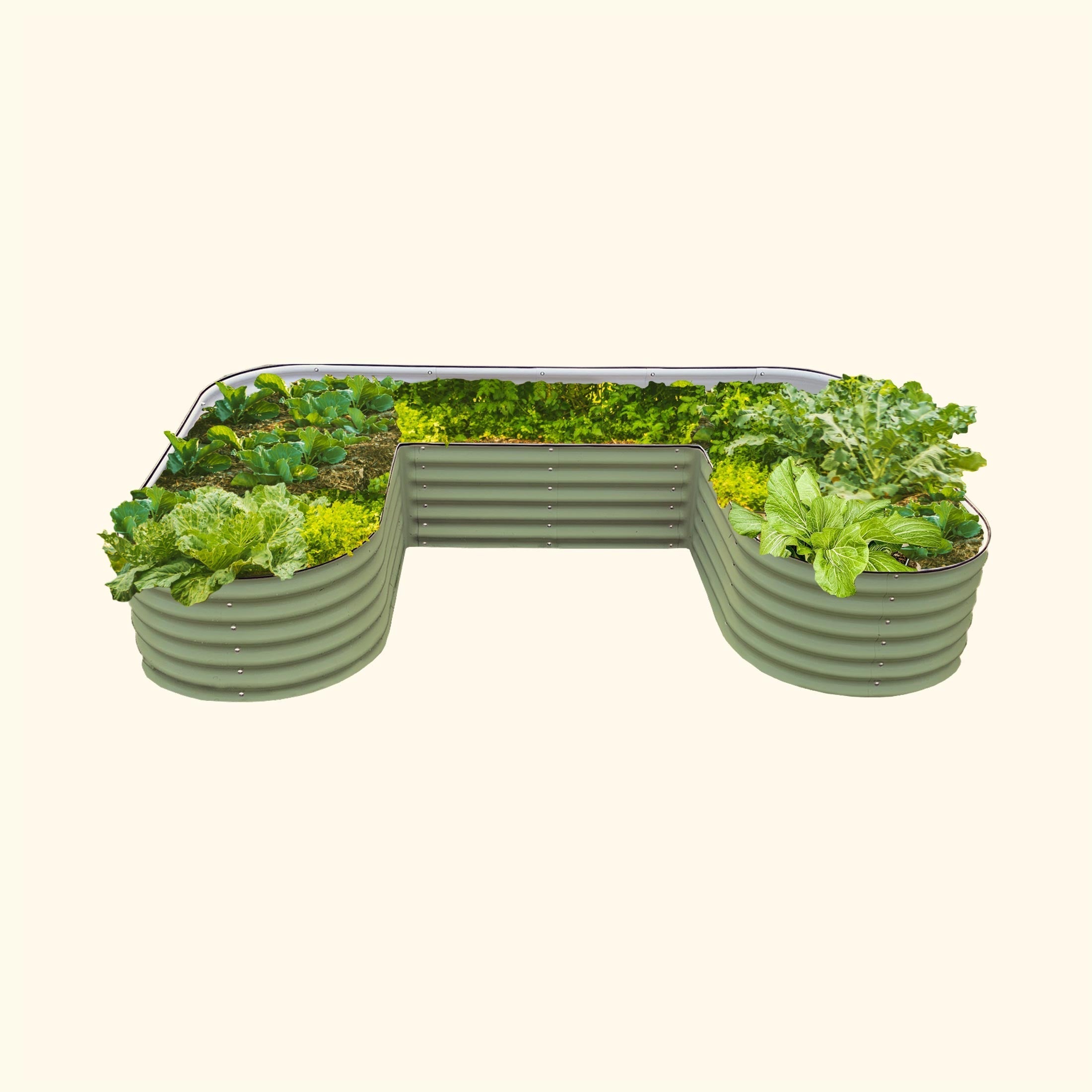 17" Tall U Shaped Raised Garden Bed Kit - Standard Size-Garden beds-The Succulent Source