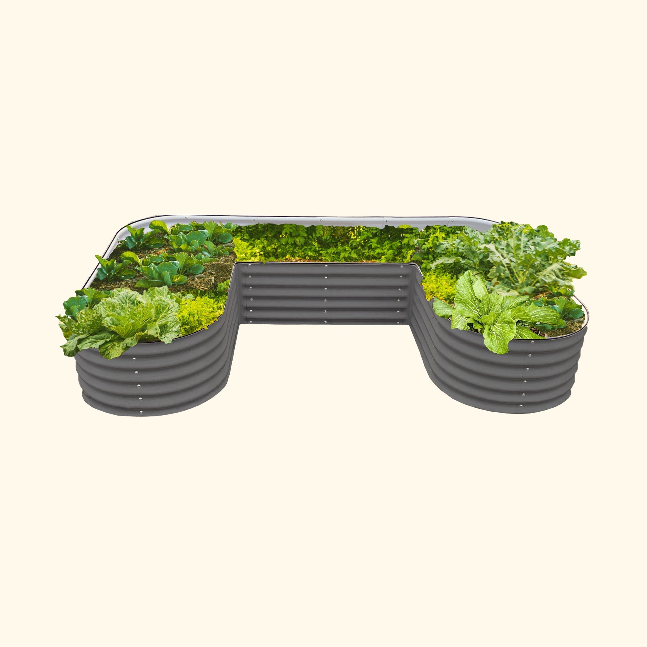 17" Tall U Shaped Raised Garden Bed Kit - Standard Size-Garden beds-The Succulent Source