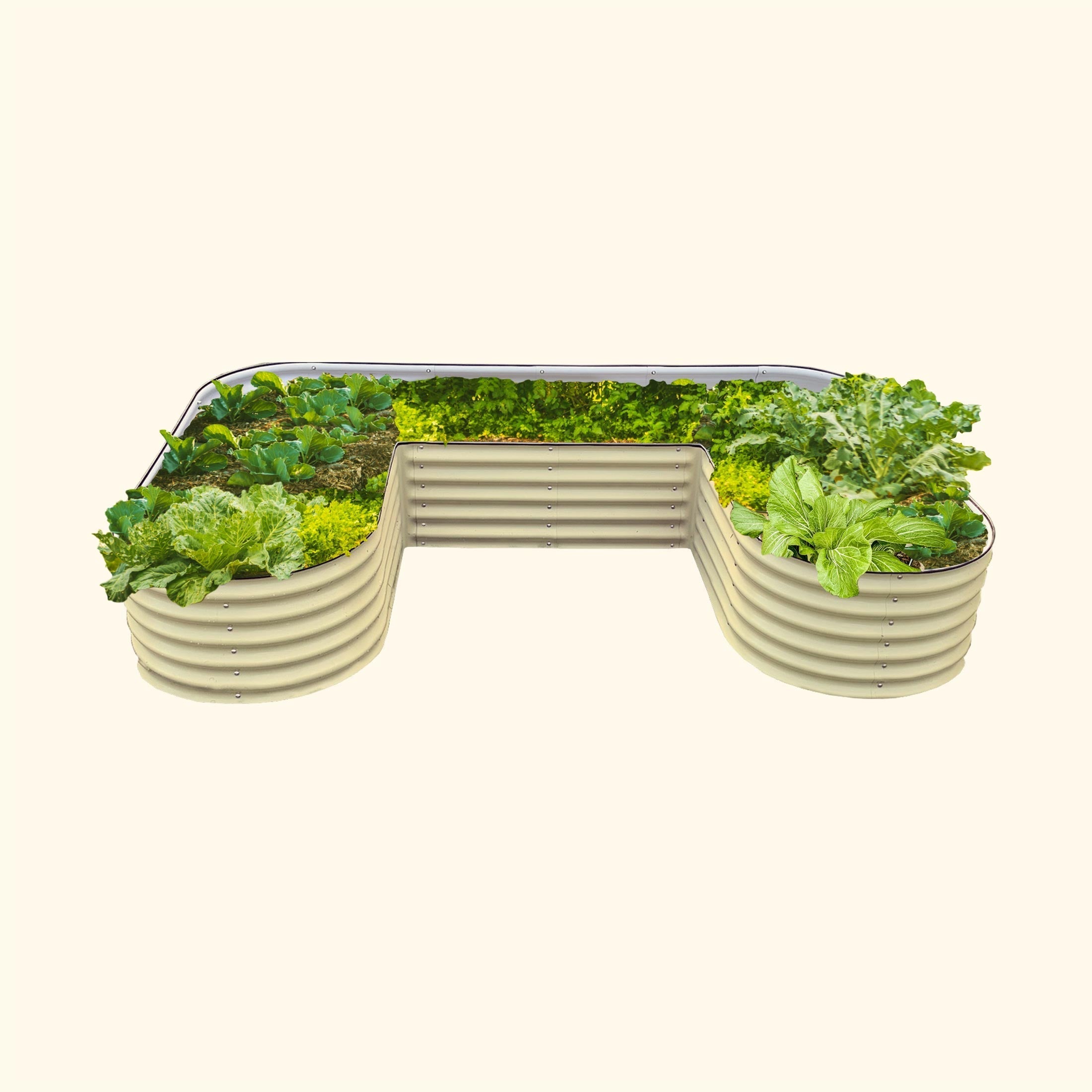 17" Tall U Shaped Raised Garden Bed Kit - Standard Size-Garden beds-The Succulent Source