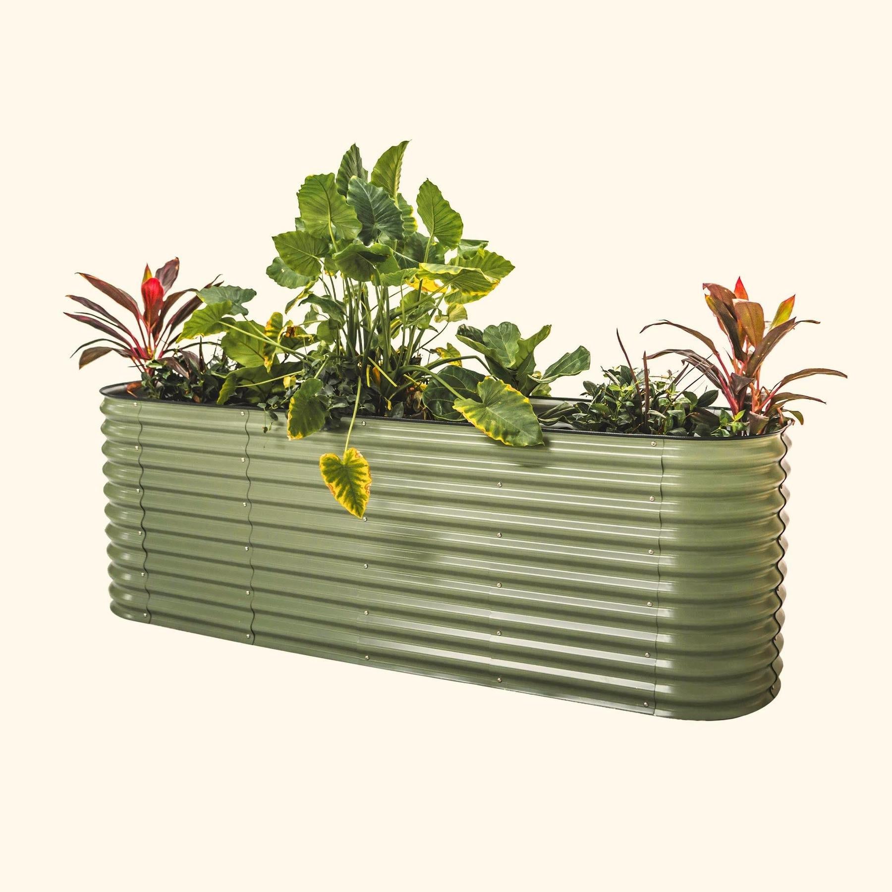 32" Extra Tall 9 In 1 Large Modular Metal Raised Garden Bed Kit-Garden beds-The Succulent Source