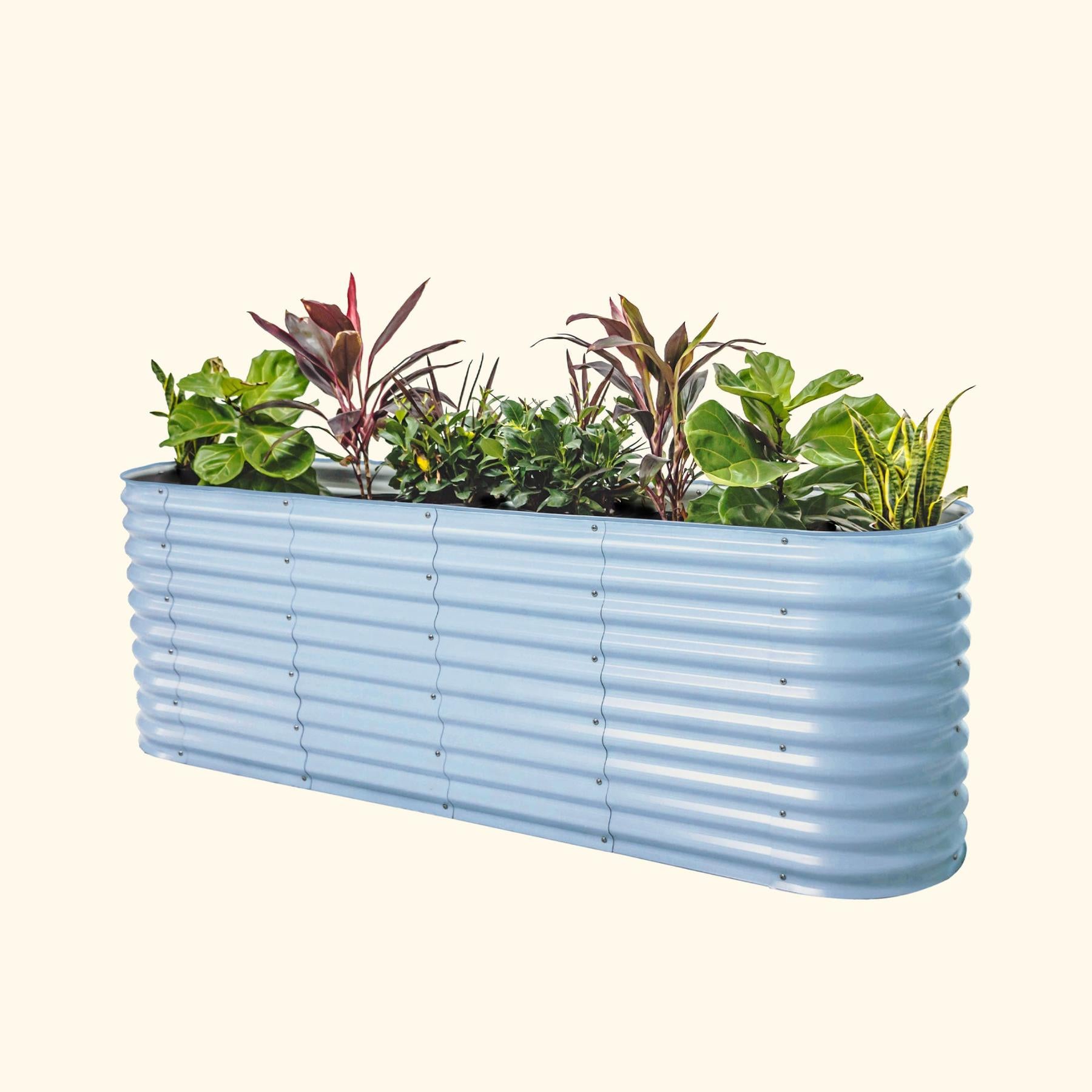 32" Extra Tall 9 In 1 Large Modular Metal Raised Garden Bed Kit-Garden beds-The Succulent Source