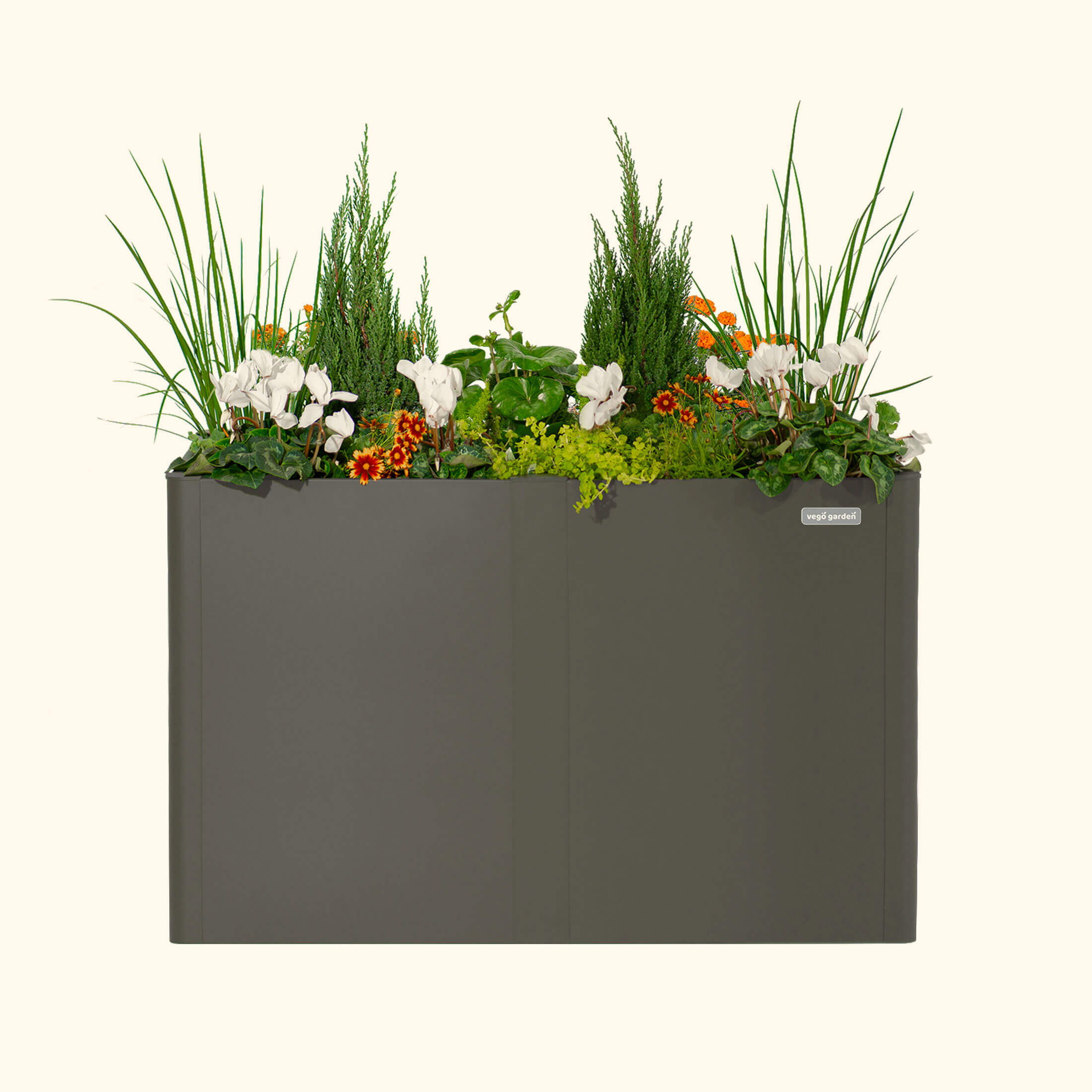 32" Extra Tall Modern 27" x 53" Metal Raised Garden Bed-Garden beds-The Succulent Source