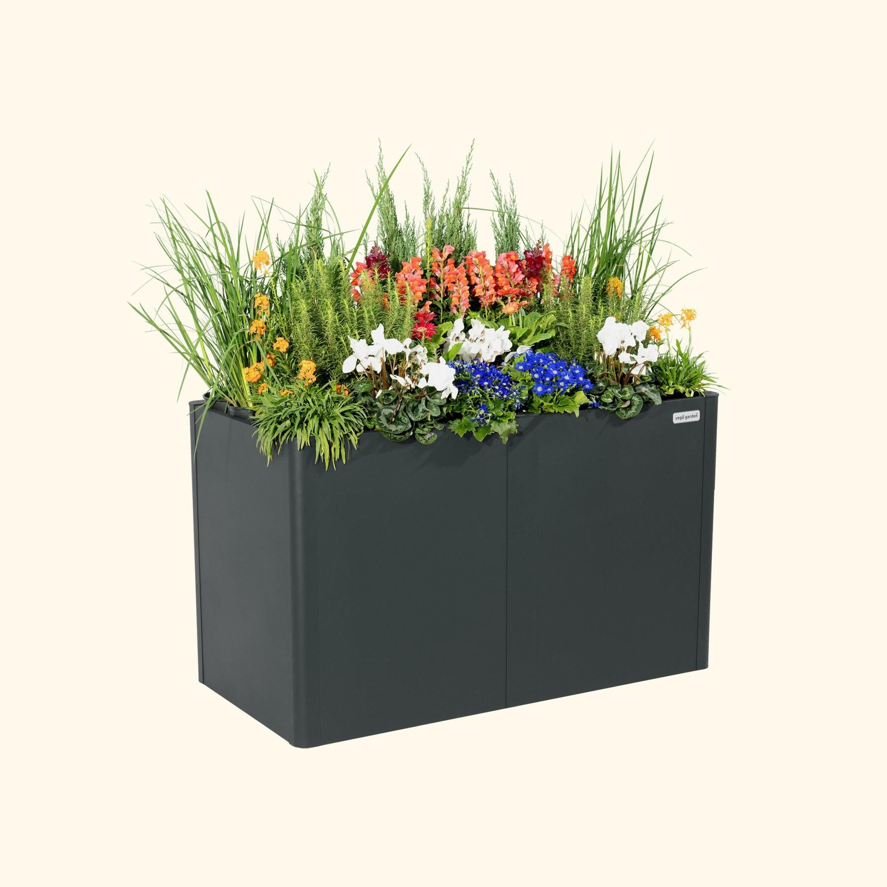 32" Extra Tall Modern 27" x 53" Metal Raised Garden Bed-Garden beds-The Succulent Source