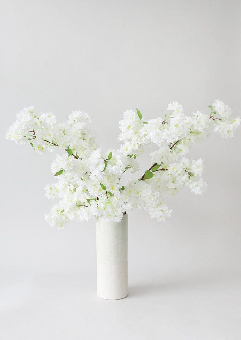 Artificial Spring Cherry Blossoms in Cream - 40"-Blooming Flowers-The Succulent Source