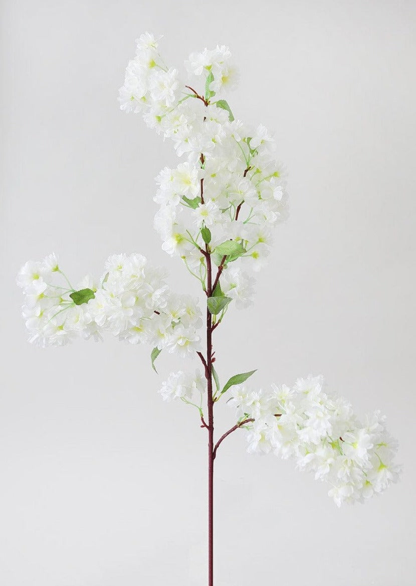 Artificial Spring Cherry Blossoms in Cream - 40"-Blooming Flowers-The Succulent Source