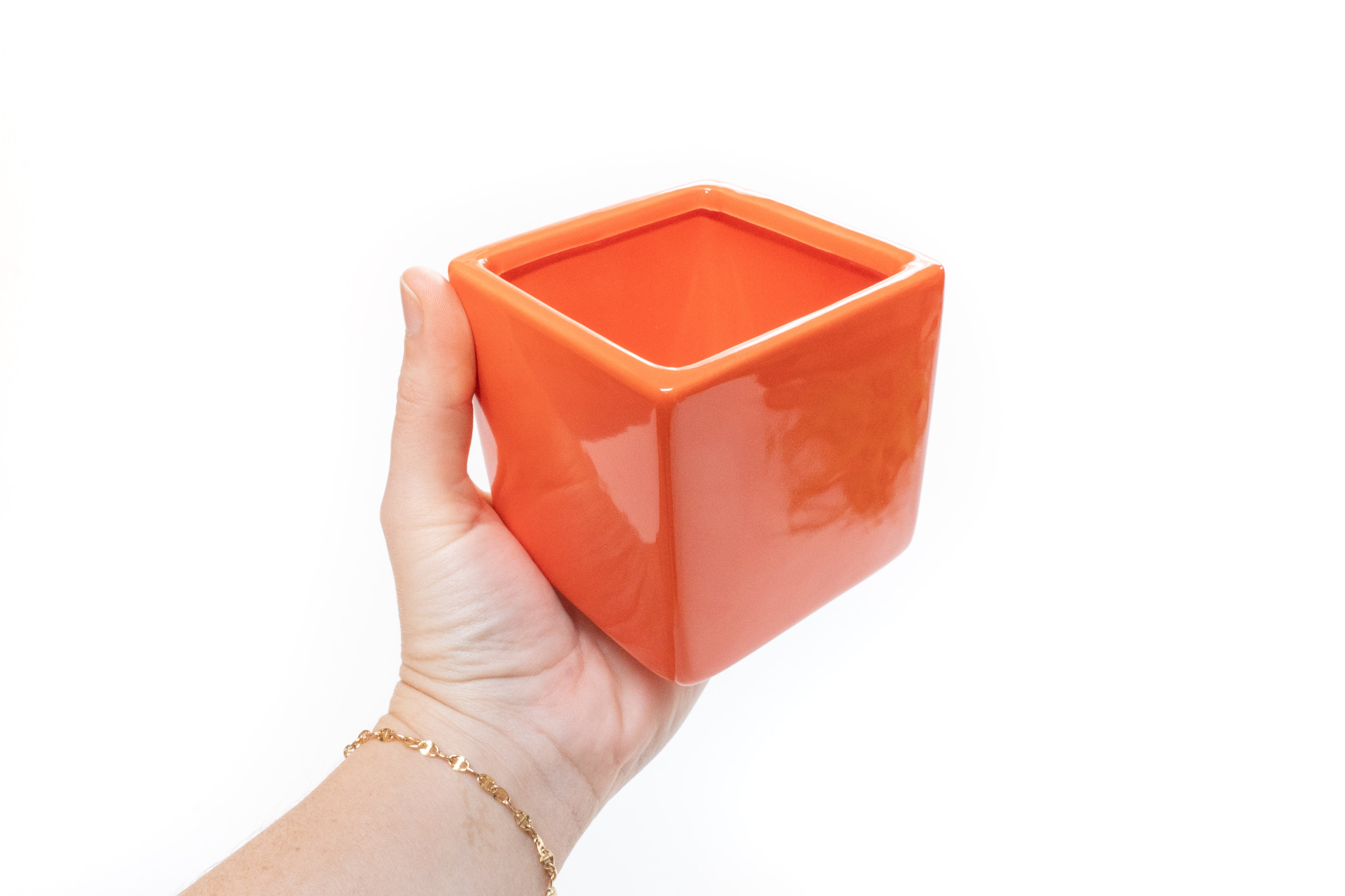 Ceramic Cube Container - Choose Your Color-The Succulent Source