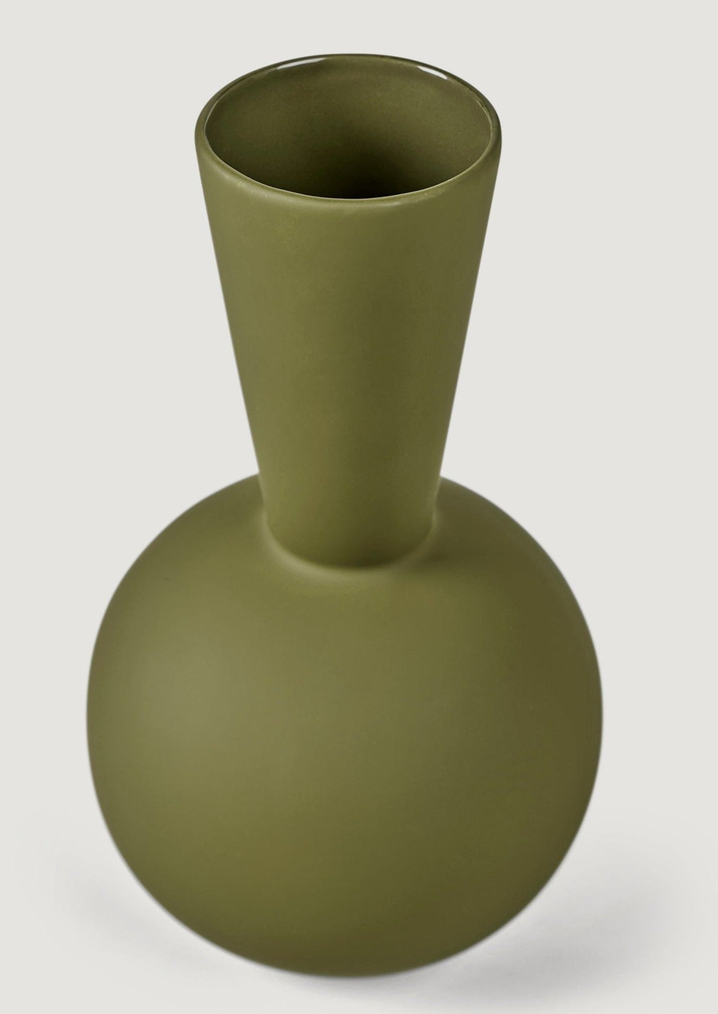 Cooee Design Earth Green Trumpet Vase - 11.75"-Vases-The Succulent Source