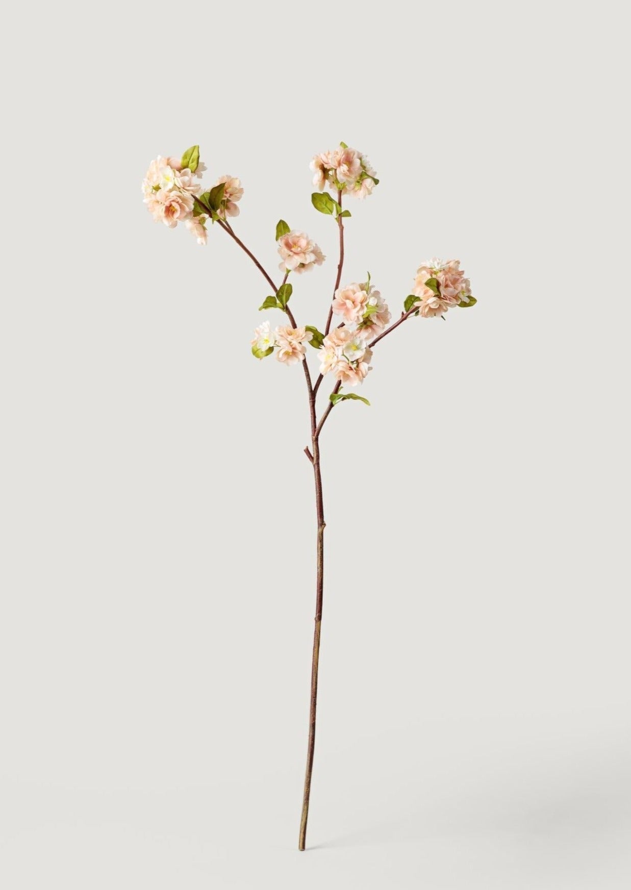 Cream Linen Faux Peach Blossom Branch - 41"-Blooming Flowers-The Succulent Source