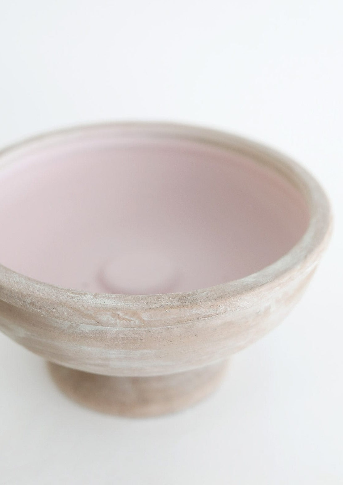 Earthy Mauve Ceramic Compote Bowl - 10.25" Wide-Vases-The Succulent Source