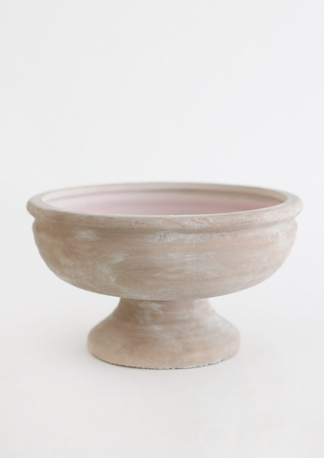 Earthy Mauve Ceramic Compote Bowl - 10.25" Wide-Vases-The Succulent Source