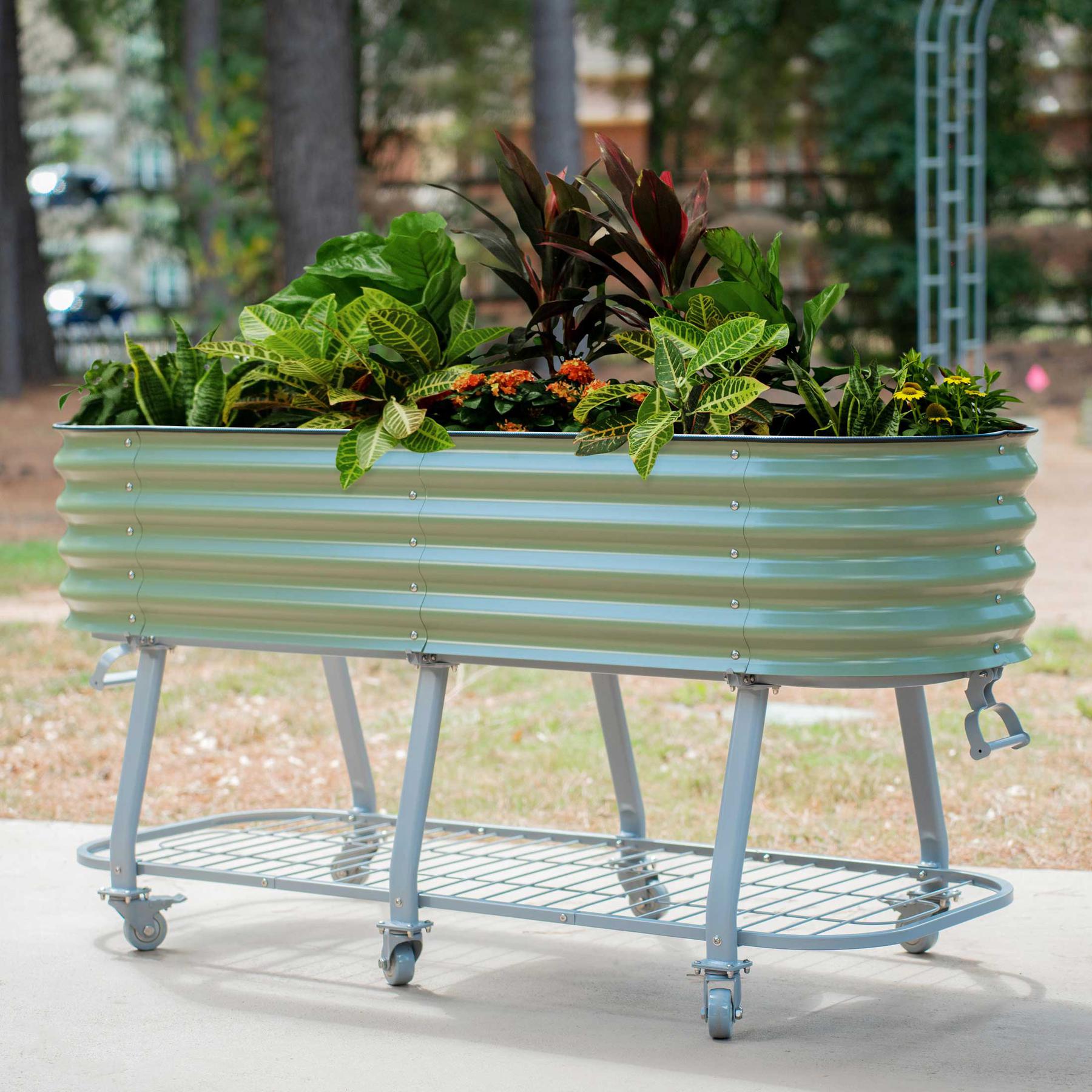 Elevated Rolling Self-Watering Garden Bed-Garden beds-The Succulent Source