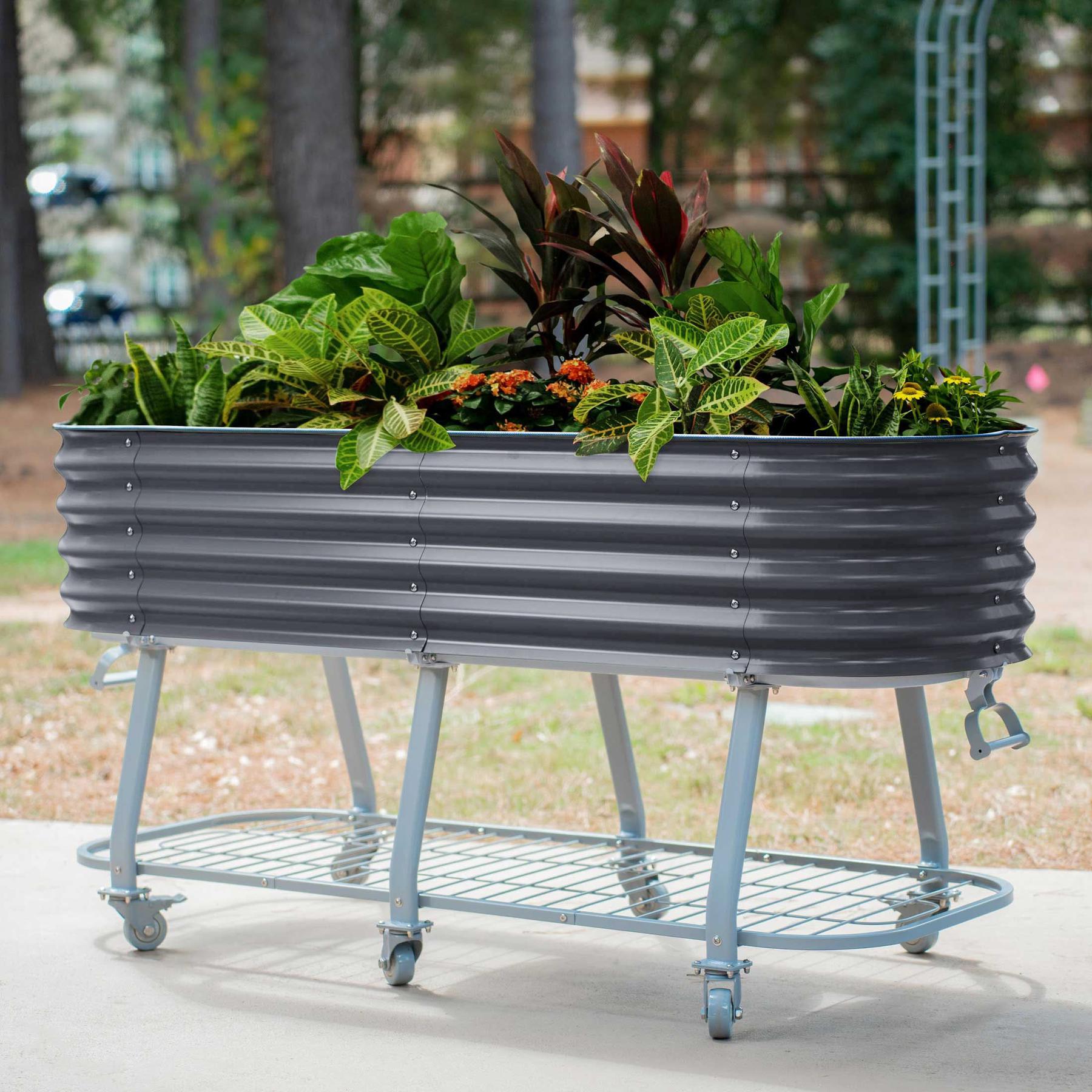 Elevated Rolling Self-Watering Garden Bed-Garden beds-The Succulent Source