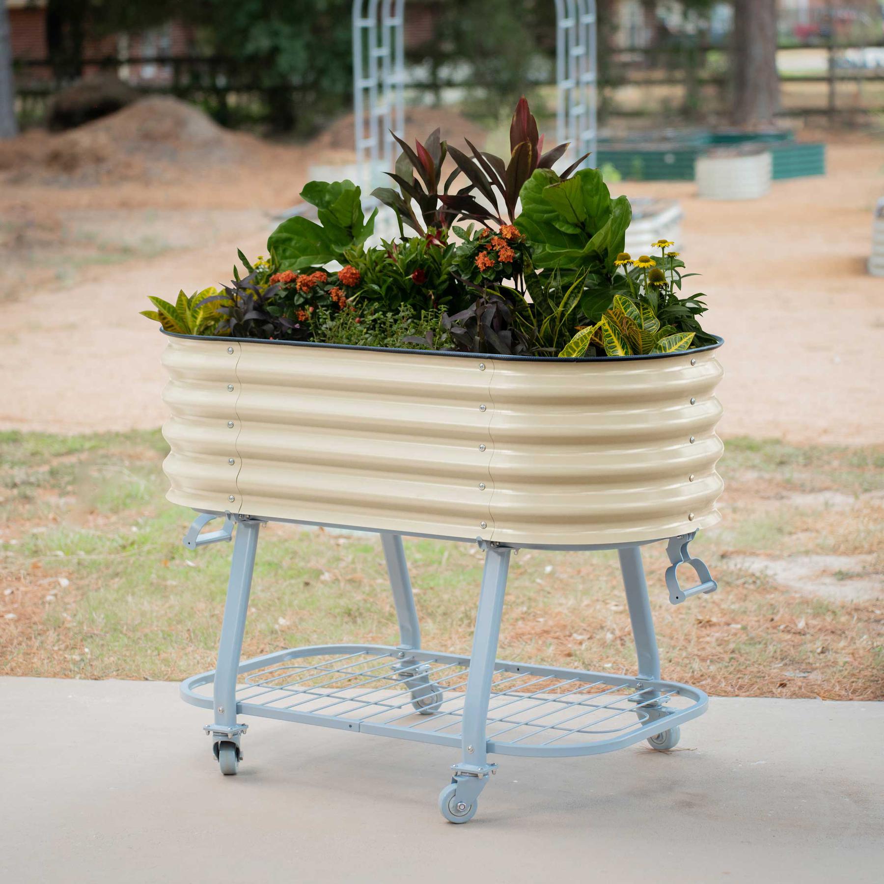 Elevated Rolling Self-Watering Garden Bed-Garden beds-The Succulent Source