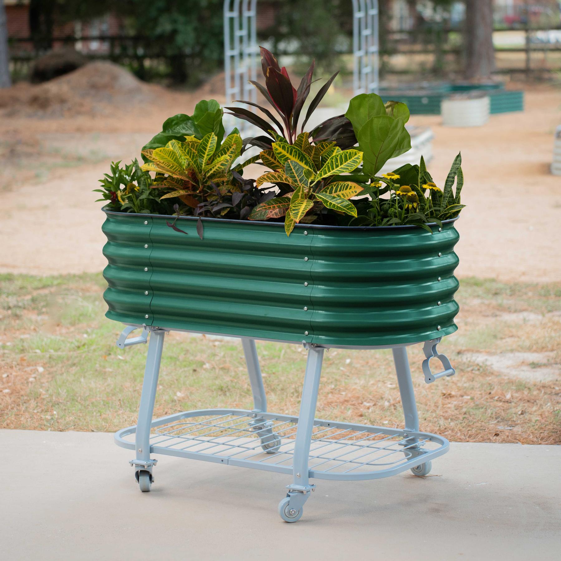 Elevated Rolling Self-Watering Garden Bed-Garden beds-The Succulent Source