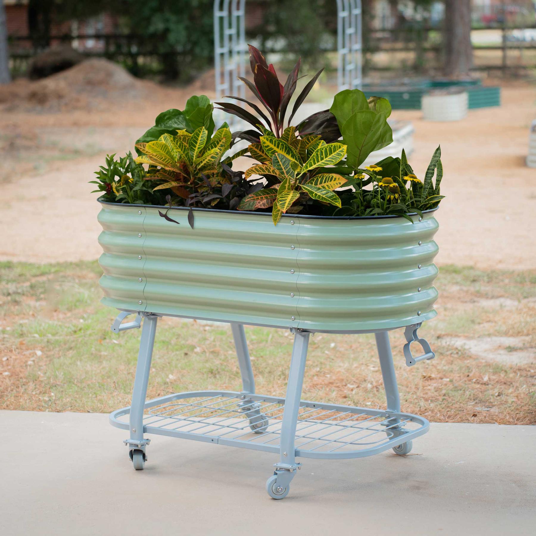 Elevated Rolling Self-Watering Garden Bed-Garden beds-The Succulent Source