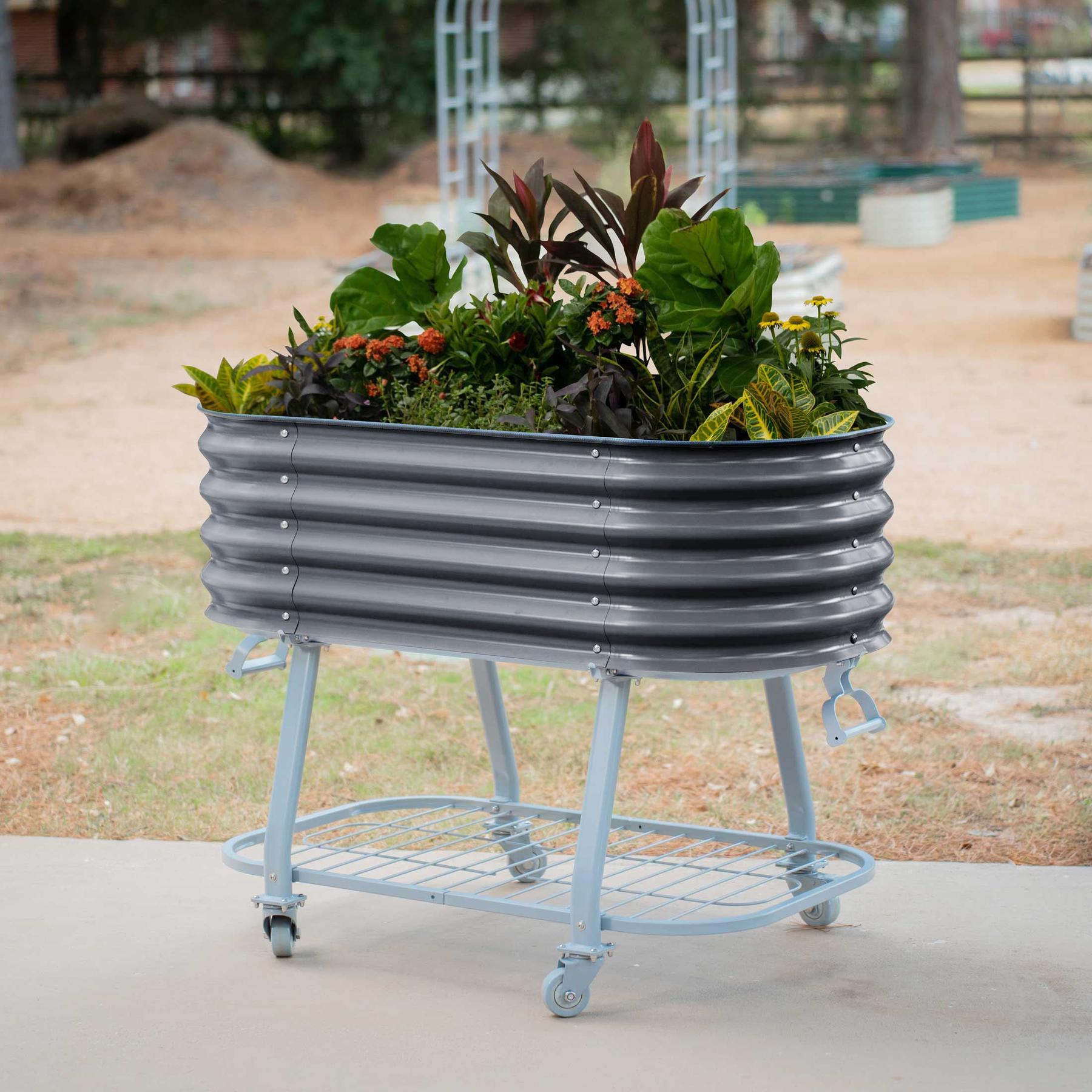 Elevated Rolling Self-Watering Garden Bed-Garden beds-The Succulent Source