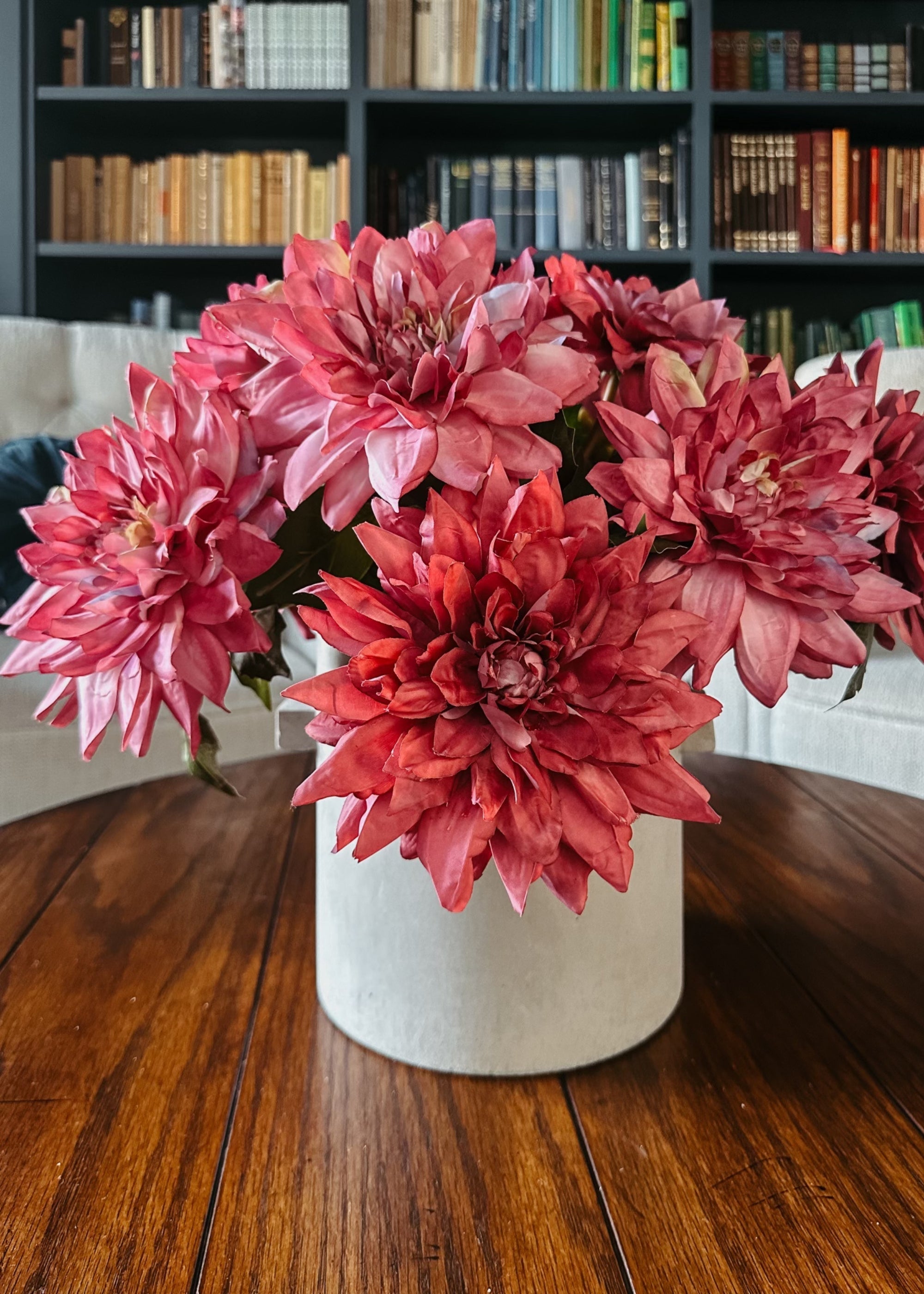 Faux Blooming Garden Dahlia Flower in Mauve - 19"-Blooming Flowers-The Succulent Source