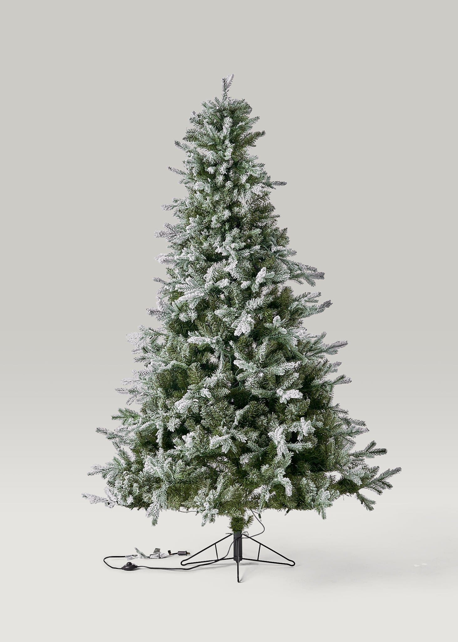 Frosted Pine Christmas Tree with Pre-Lit LED White Lights - 7.5'-Everyday Plants-The Succulent Source